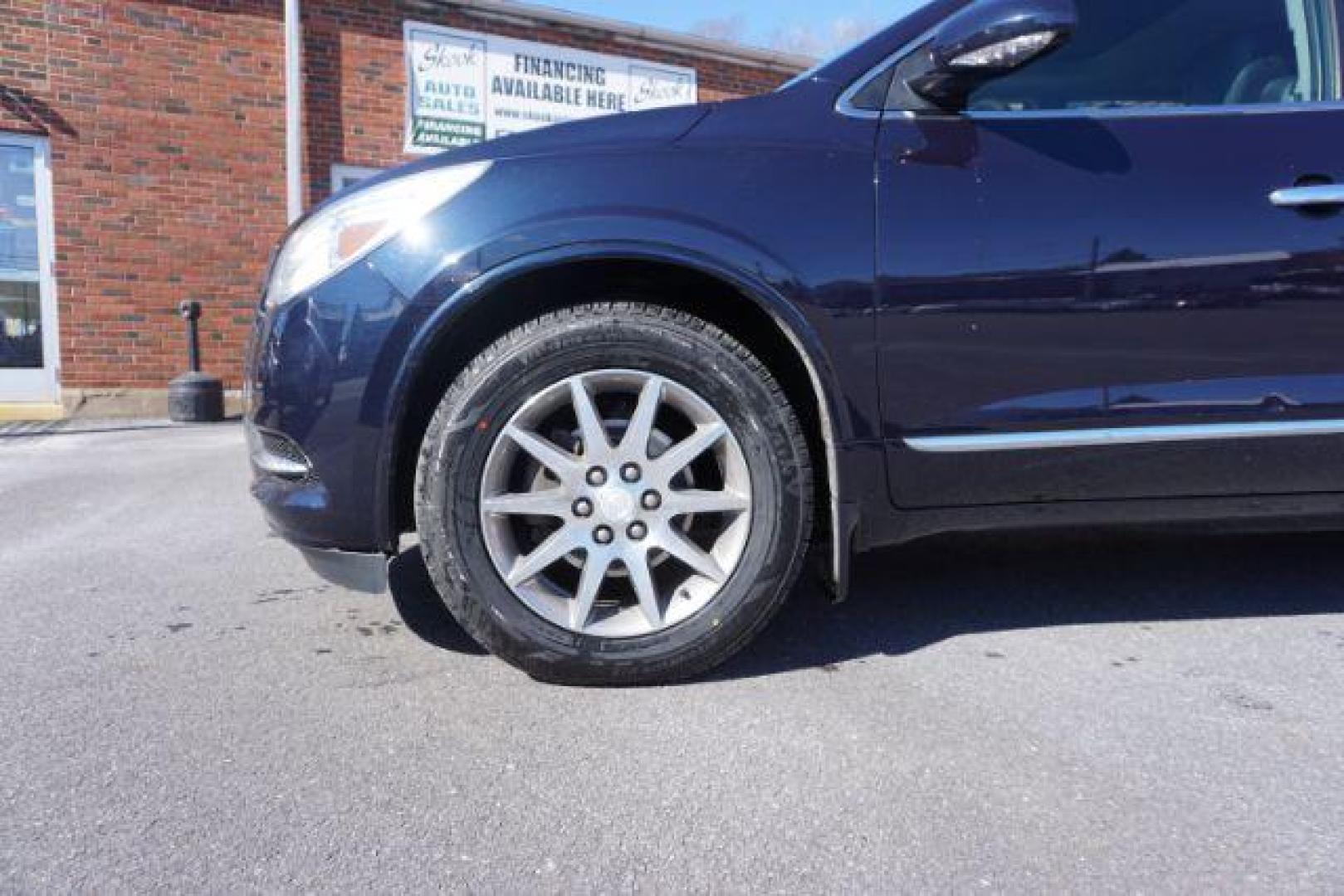 2015 Dark Sapphire Blue Met /Ebony Buick Enclave Leather AWD (5GAKVBKDXFJ) with an 3.6L V6 DOHC 24V engine, 6-Speed Automatic Overdrive transmission, located at 312 Centre Ave, Schuylkill Haven, PA, 17972, (570) 593-5278, 40.638130, -76.177383 - Bose Premium Stereo, Collision Avoidance System, Lane Departure Warning, Navigation System, Power Sunroof, Towing Package - Photo#1