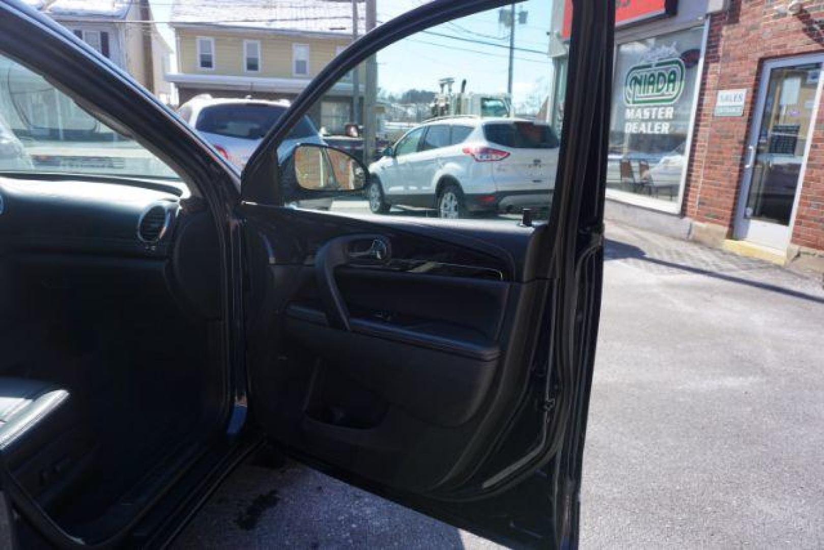 2015 Dark Sapphire Blue Met /Ebony Buick Enclave Leather AWD (5GAKVBKDXFJ) with an 3.6L V6 DOHC 24V engine, 6-Speed Automatic Overdrive transmission, located at 312 Centre Ave, Schuylkill Haven, PA, 17972, (570) 593-5278, 40.638130, -76.177383 - Bose Premium Stereo, Collision Avoidance System, Lane Departure Warning, Navigation System, Power Sunroof, Towing Package - Photo#59