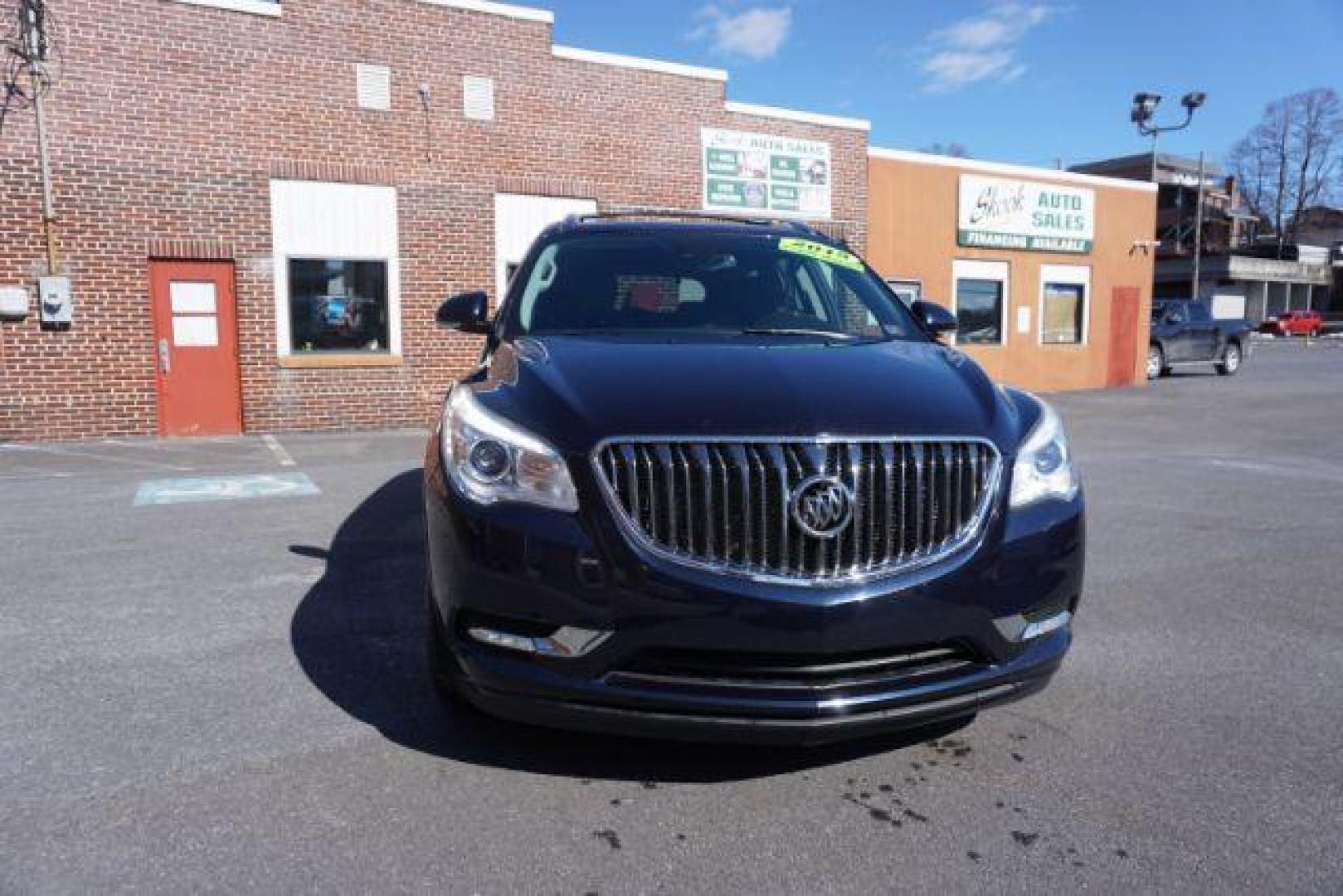 2015 Dark Sapphire Blue Met /Ebony Buick Enclave Leather AWD (5GAKVBKDXFJ) with an 3.6L V6 DOHC 24V engine, 6-Speed Automatic Overdrive transmission, located at 312 Centre Ave, Schuylkill Haven, PA, 17972, (570) 593-5278, 40.638130, -76.177383 - Bose Premium Stereo, Collision Avoidance System, Lane Departure Warning, Navigation System, Power Sunroof, Towing Package - Photo#7