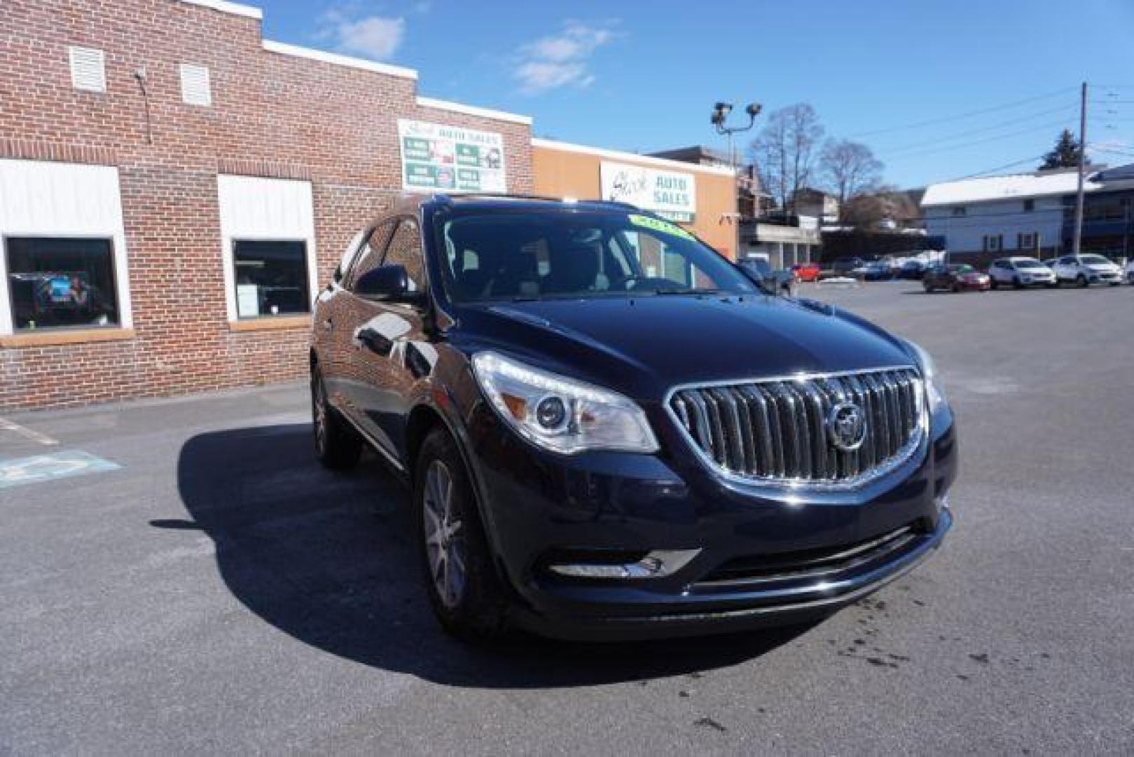 2015 Dark Sapphire Blue Met /Ebony Buick Enclave Leather AWD (5GAKVBKDXFJ) with an 3.6L V6 DOHC 24V engine, 6-Speed Automatic Overdrive transmission, located at 312 Centre Ave, Schuylkill Haven, PA, 17972, (570) 593-5278, 40.638130, -76.177383 - Bose Premium Stereo, Collision Avoidance System, Lane Departure Warning, Navigation System, Power Sunroof, Towing Package - Photo#8