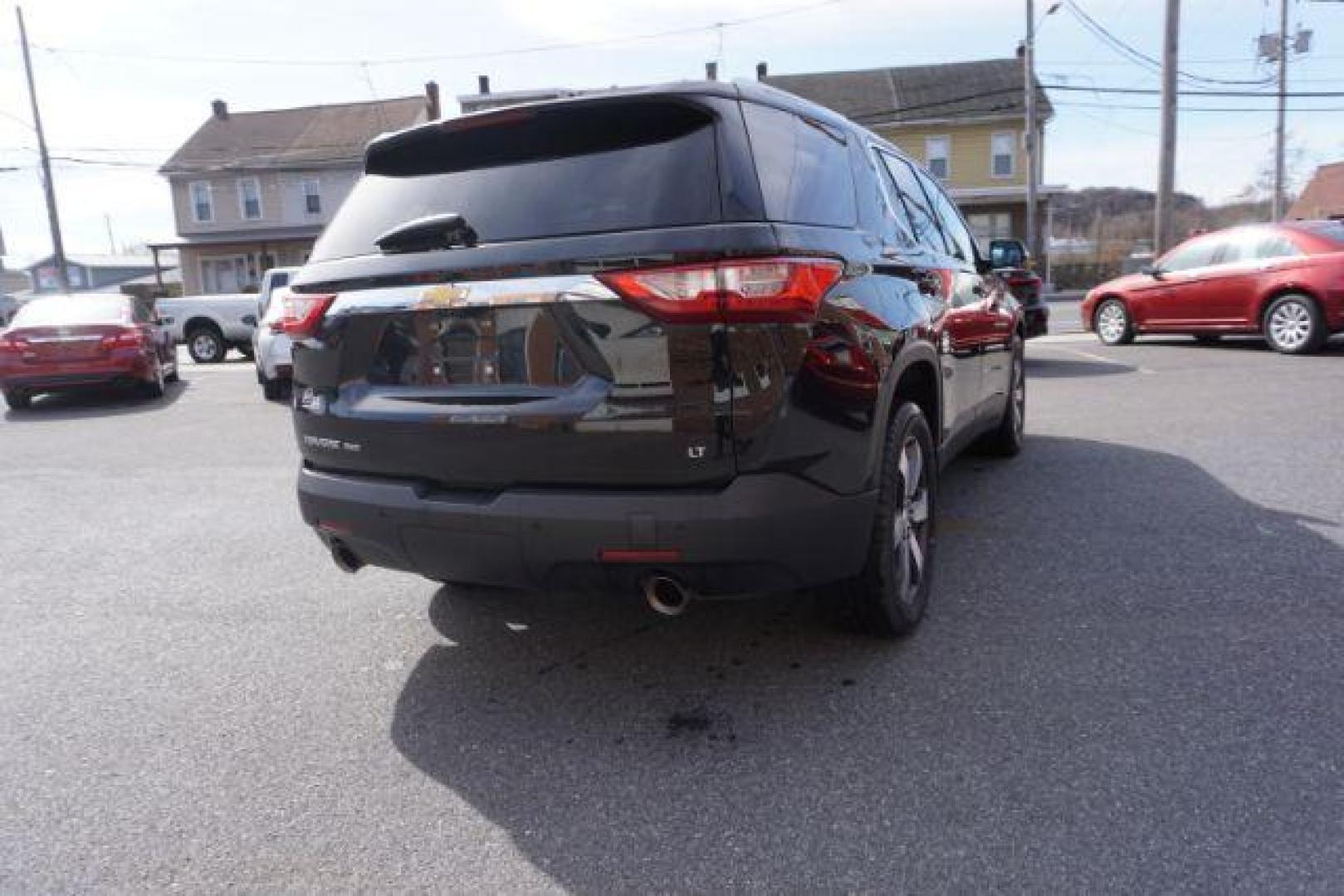 2018 Black Currant Metallic /Jet Black, leather Chevrolet Traverse LT Feather AWD (1GNEVHKW9JJ) with an 3.6L V6 DOHC 24V engine, 9-Speed Automatic transmission, located at 312 Centre Ave, Schuylkill Haven, PA, 17972, (570) 593-5278, 40.638130, -76.177383 - luggage rack, power sunroof - Photo#14