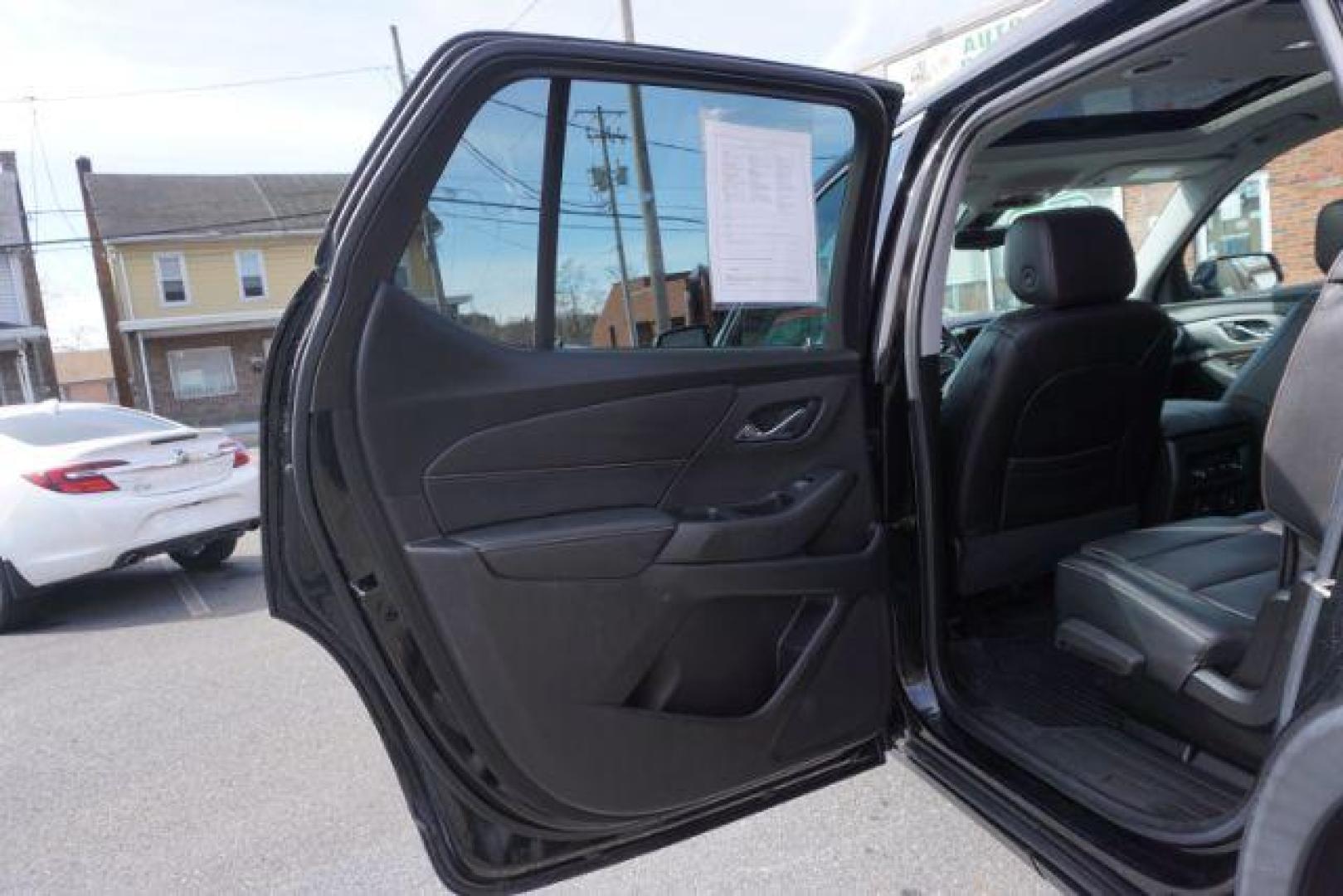 2018 Black Currant Metallic /Jet Black, leather Chevrolet Traverse LT Feather AWD (1GNEVHKW9JJ) with an 3.6L V6 DOHC 24V engine, 9-Speed Automatic transmission, located at 312 Centre Ave, Schuylkill Haven, PA, 17972, (570) 593-5278, 40.638130, -76.177383 - luggage rack, power sunroof - Photo#35