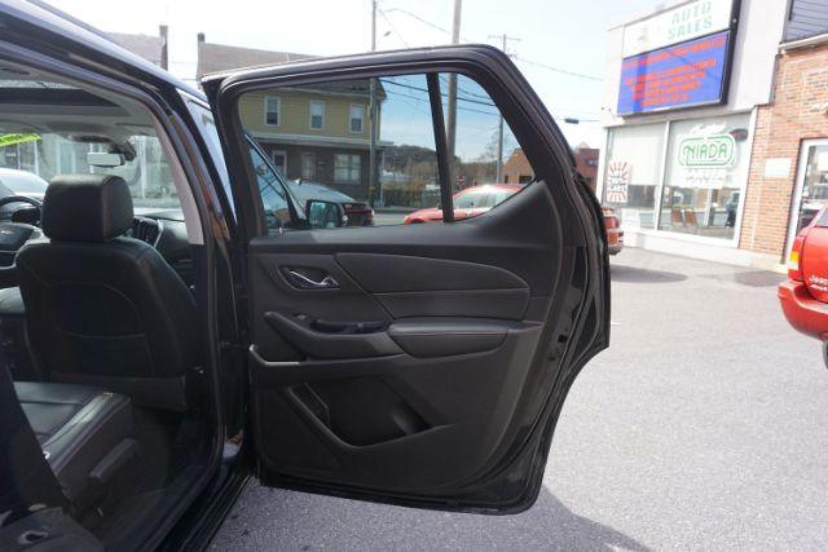 2018 Black Currant Metallic /Jet Black, leather Chevrolet Traverse LT Feather AWD (1GNEVHKW9JJ) with an 3.6L V6 DOHC 24V engine, 9-Speed Automatic transmission, located at 312 Centre Ave, Schuylkill Haven, PA, 17972, (570) 593-5278, 40.638130, -76.177383 - luggage rack, power sunroof - Photo#46