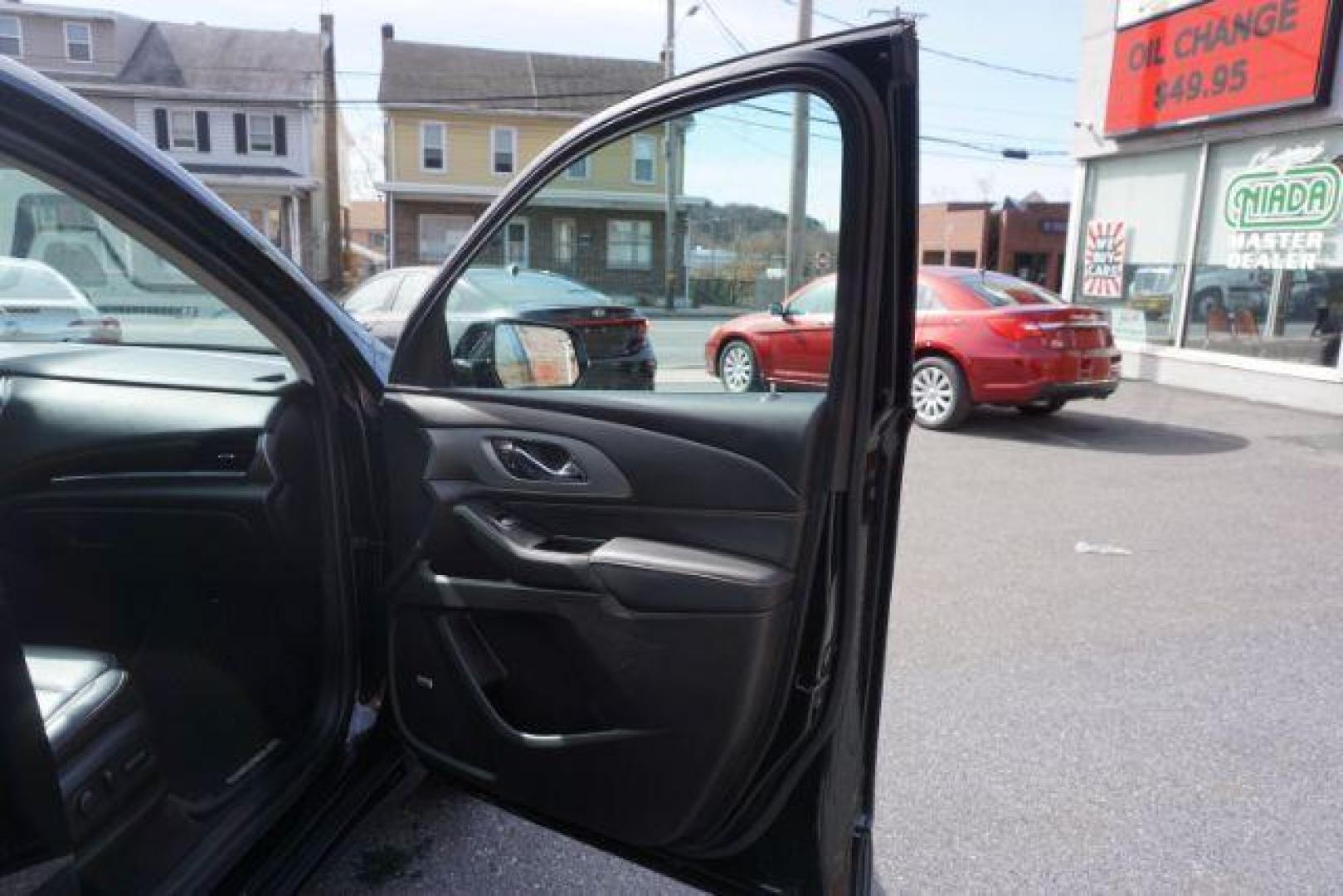 2018 Black Currant Metallic /Jet Black, leather Chevrolet Traverse LT Feather AWD (1GNEVHKW9JJ) with an 3.6L V6 DOHC 24V engine, 9-Speed Automatic transmission, located at 312 Centre Ave, Schuylkill Haven, PA, 17972, (570) 593-5278, 40.638130, -76.177383 - luggage rack, power sunroof - Photo#56