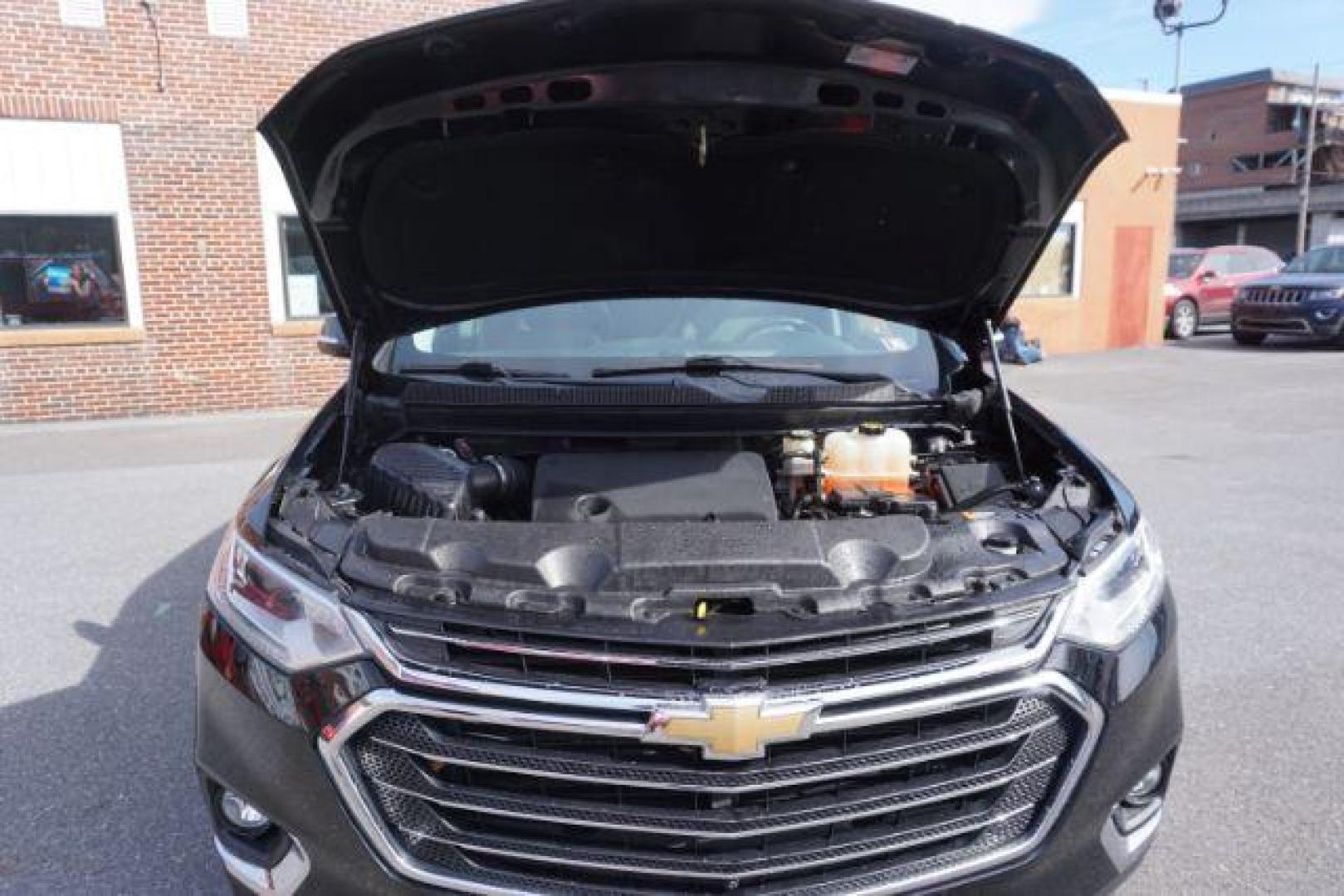 2018 Black Currant Metallic /Jet Black, leather Chevrolet Traverse LT Feather AWD (1GNEVHKW9JJ) with an 3.6L V6 DOHC 24V engine, 9-Speed Automatic transmission, located at 312 Centre Ave, Schuylkill Haven, PA, 17972, (570) 593-5278, 40.638130, -76.177383 - luggage rack, power sunroof - Photo#62