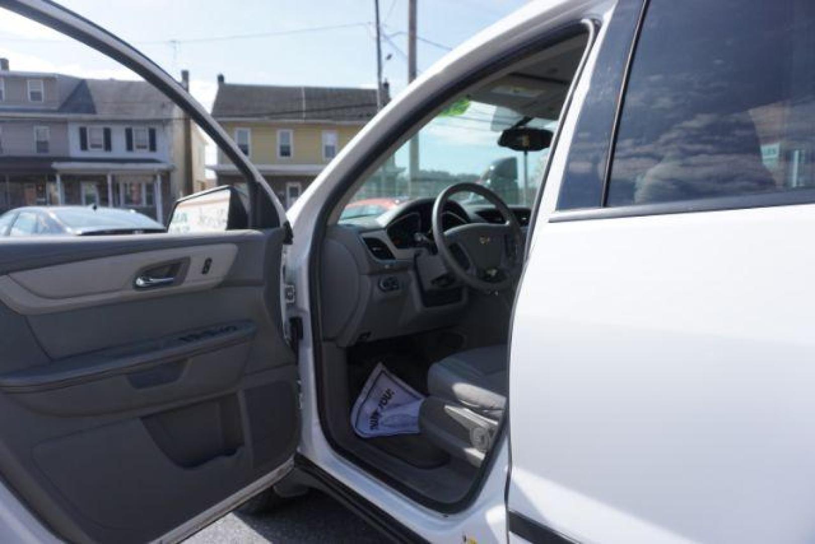 2017 Summit White Chevrolet Traverse LS FWD w/PDC (1GNKRFEDXHJ) with an 3.6L V6 DOHC 24V engine, 6-Speed Automatic transmission, located at 312 Centre Ave, Schuylkill Haven, PA, 17972, (570) 593-5278, 40.638130, -76.177383 - aluminum/alloy wheels, luggage rack, power driver's seat, rear parking sensors - Photo#23