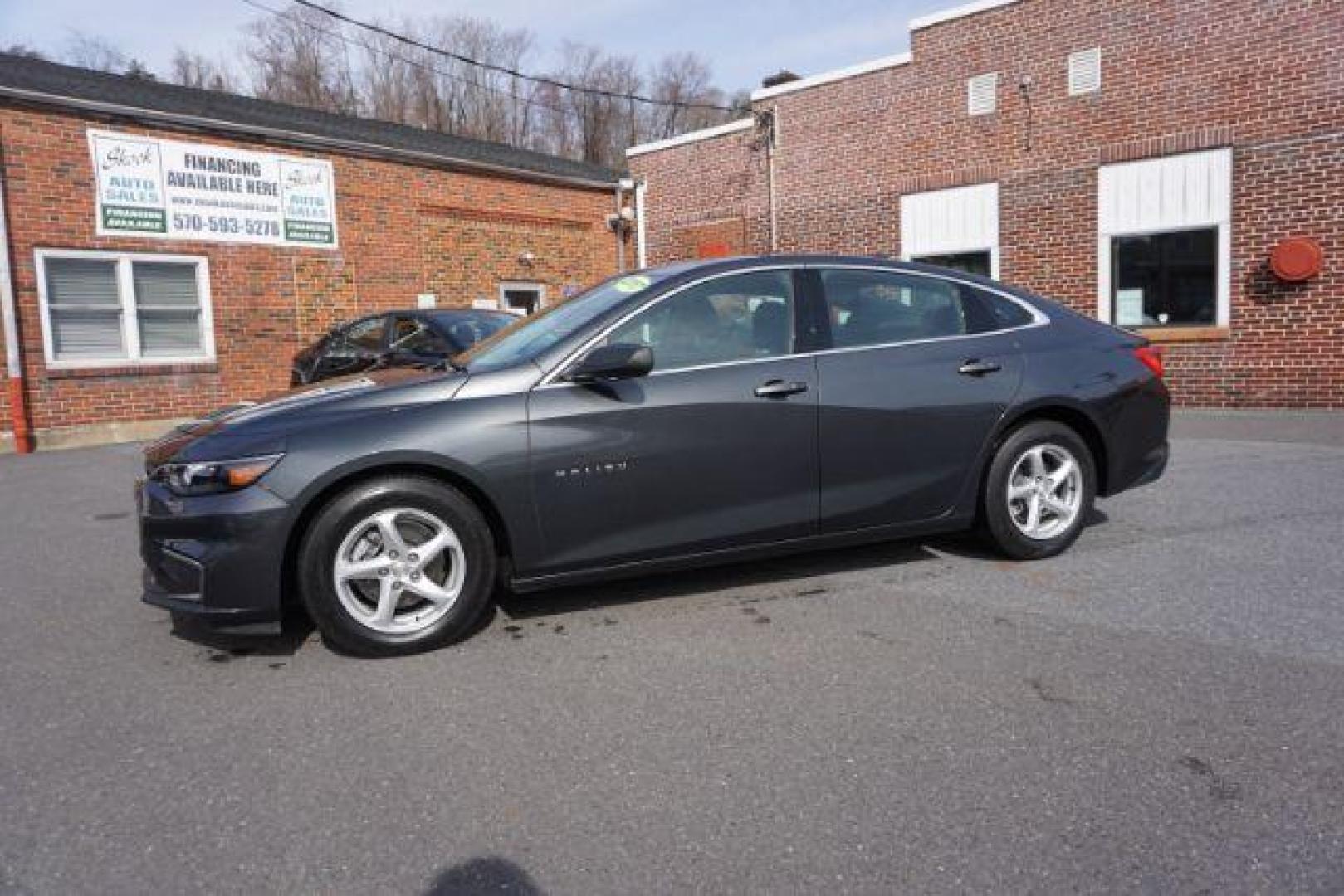 2017 blue gray Chevrolet Malibu LS (1G1ZB5ST5HF) with an 1.5L L4 DOHC 16V engine, 6-Speed Automatic transmission, located at 312 Centre Ave, Schuylkill Haven, PA, 17972, (570) 593-5278, 40.638130, -76.177383 - Photo#1