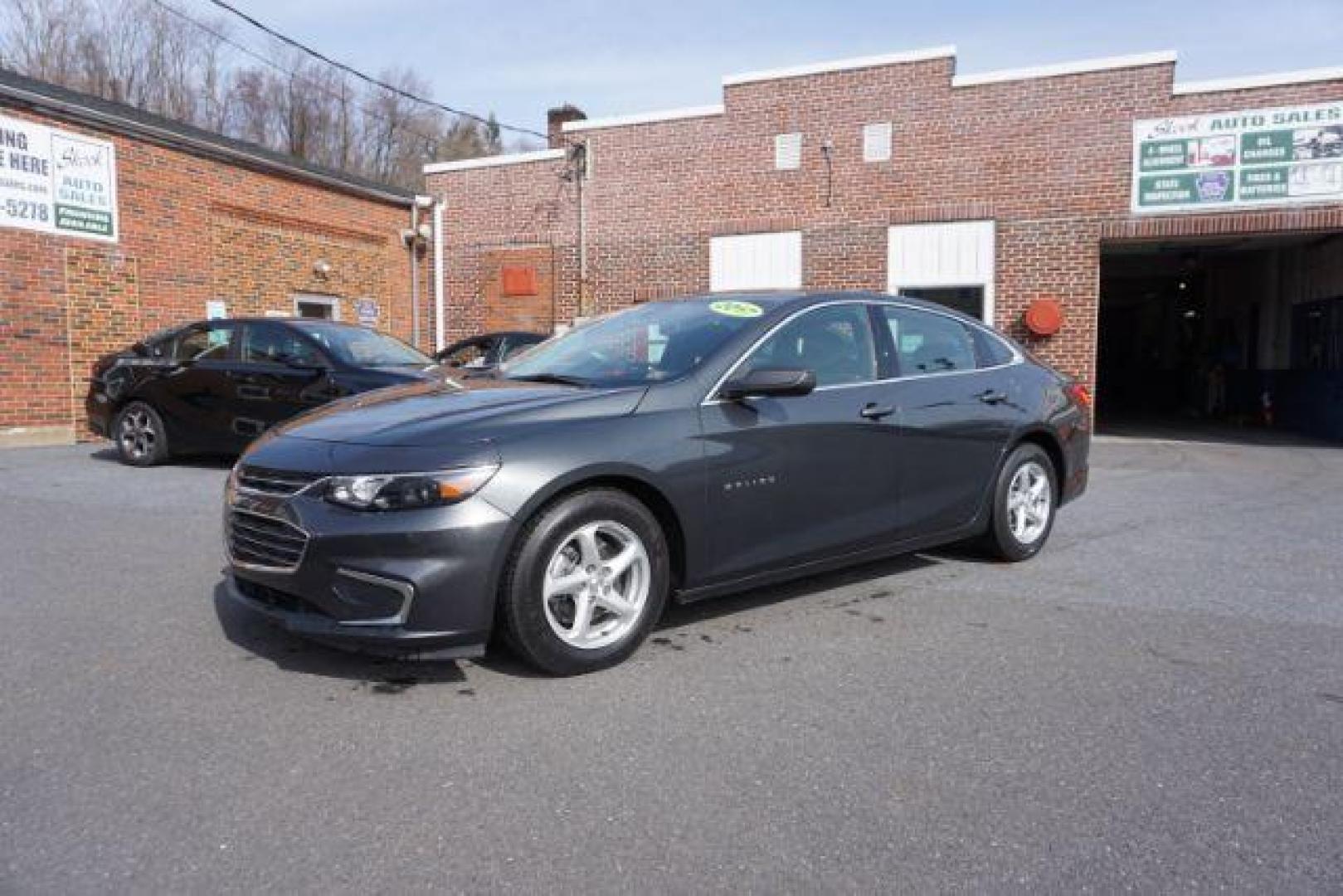 2017 blue gray Chevrolet Malibu LS (1G1ZB5ST5HF) with an 1.5L L4 DOHC 16V engine, 6-Speed Automatic transmission, located at 312 Centre Ave, Schuylkill Haven, PA, 17972, (570) 593-5278, 40.638130, -76.177383 - Photo#2