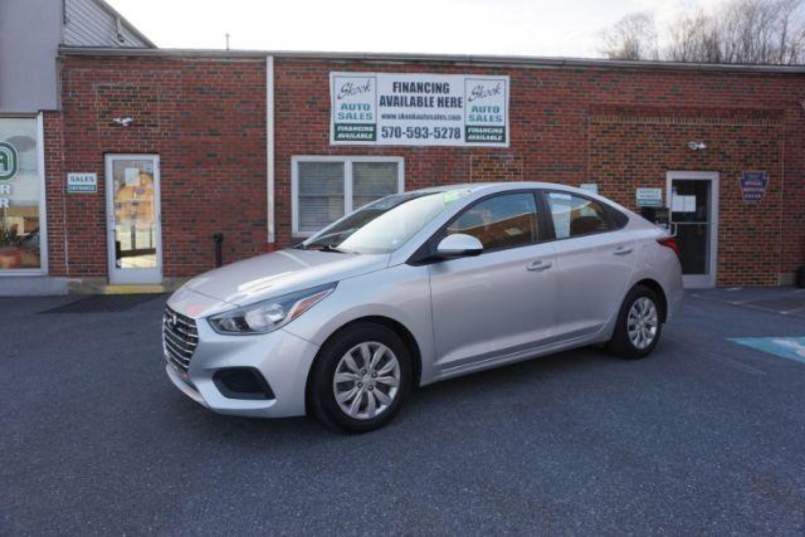 2020 Olympus Silver Hyundai Accent SE 4-Door 6M (3KPC24A61LE) with an 1.6L L4 DOHC 16V engine, 6-Speed Manual transmission, located at 312 Centre Ave, Schuylkill Haven, PA, 17972, (570) 593-5278, 40.638130, -76.177383 - aluminum/alloy wheels - Photo#1