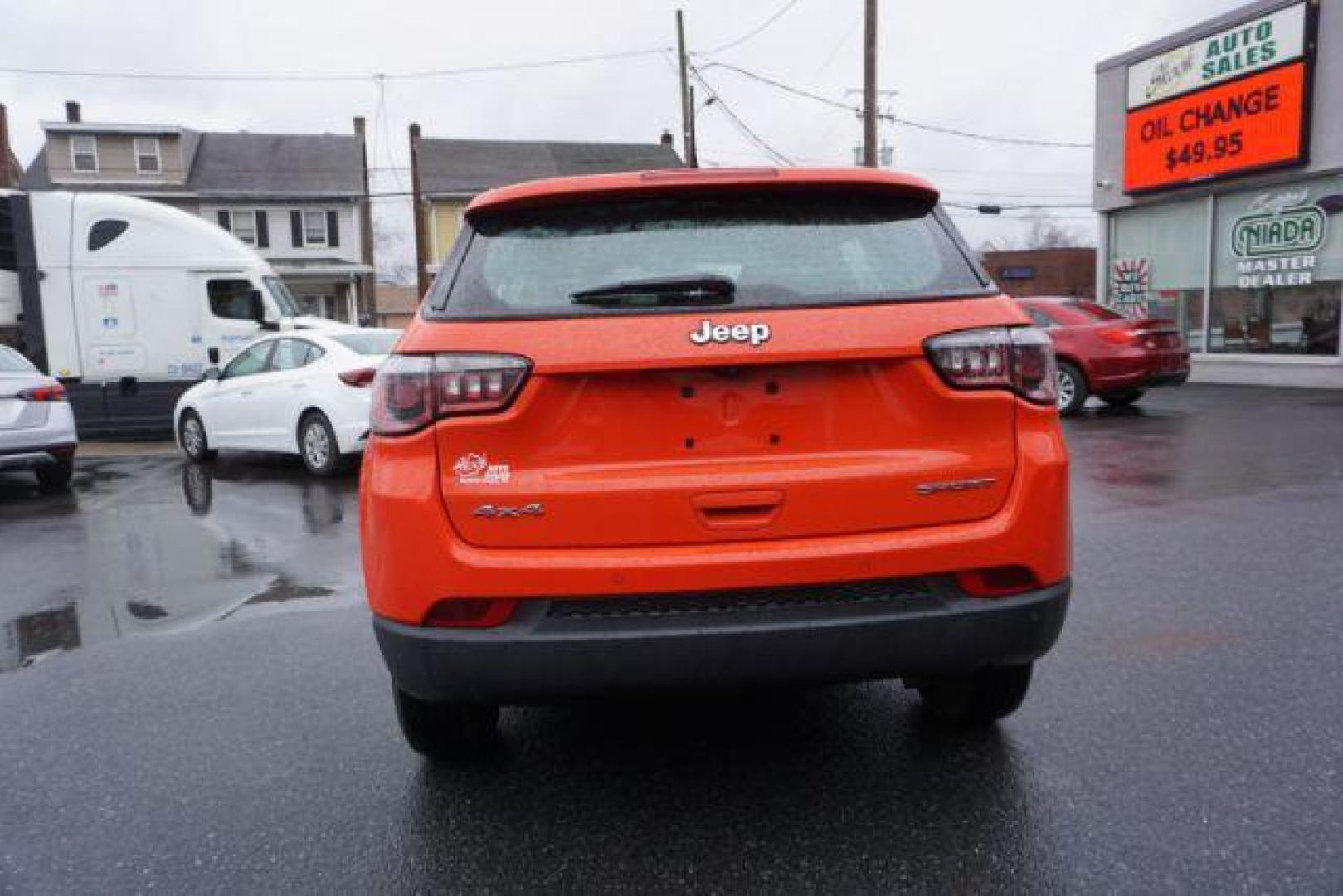 2019 Spitfire Orange Clear Coat Jeep Compass Sport 4WD (3C4NJDAB1KT) with an 2.4L L4 DOHC 16V engine, 6-Speed Manual transmission, located at 312 Centre Ave, Schuylkill Haven, PA, 17972, (570) 593-5278, 40.638130, -76.177383 - Photo#14