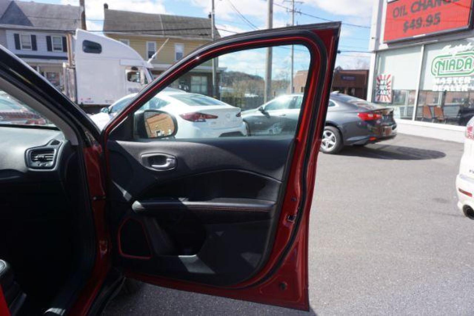 2020 Redline Pearl Coat/Black Clear Coat Jeep Compass Trailhawk 4WD (3C4NJDDB5LT) with an 2.4L L4 DOHC 16V engine, 9-Speed Automatic transmission, located at 312 Centre Ave, Schuylkill Haven, PA, 17972, (570) 593-5278, 40.638130, -76.177383 - HID headlamps - Photo#49