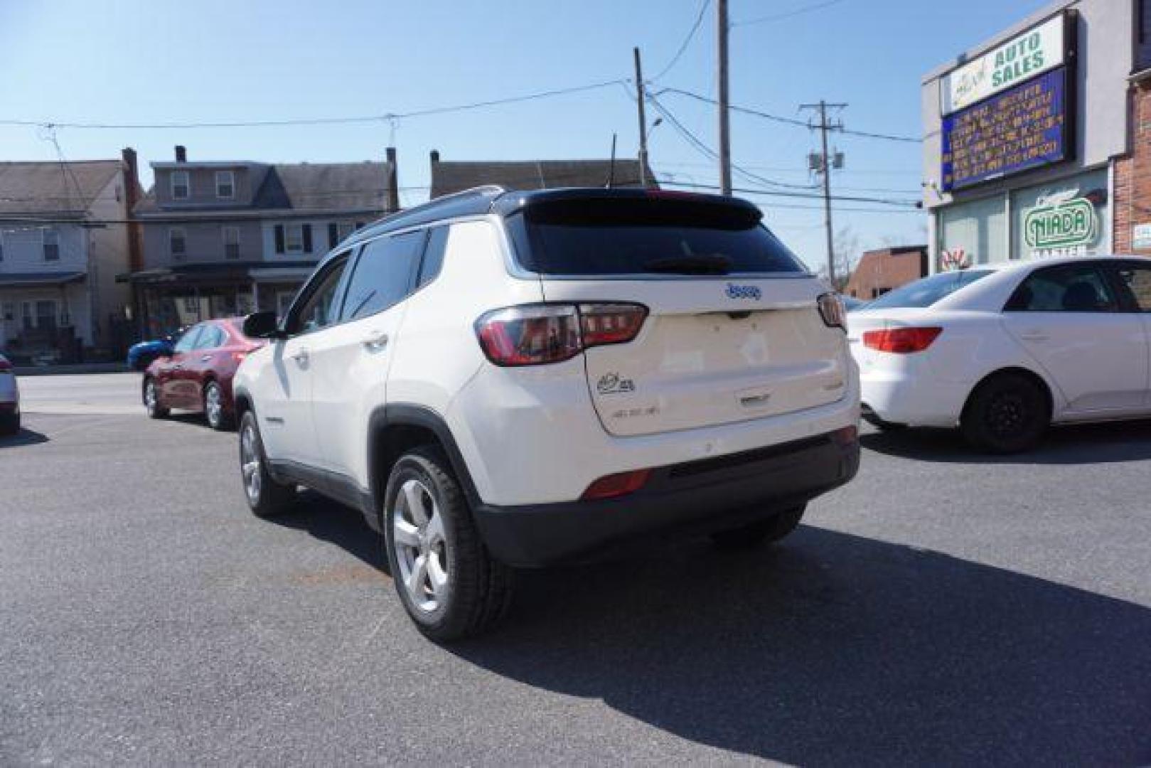 2018 White Clear Coat Jeep Compass Latitude 4WD (3C4NJDBB4JT) with an 2.4L L4 DOHC 16V engine, located at 312 Centre Ave, Schuylkill Haven, PA, 17972, (570) 593-5278, 40.638130, -76.177383 - collision avoidance, HID headlamps, luggage rack - Photo#16