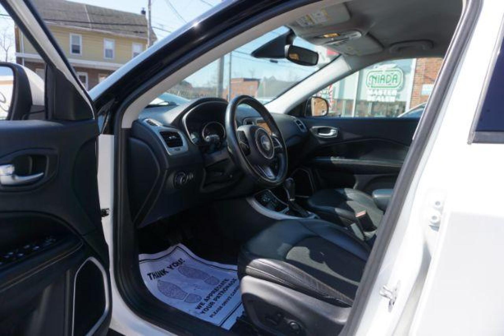 2018 White Clear Coat Jeep Compass Latitude 4WD (3C4NJDBB4JT) with an 2.4L L4 DOHC 16V engine, located at 312 Centre Ave, Schuylkill Haven, PA, 17972, (570) 593-5278, 40.638130, -76.177383 - collision avoidance, HID headlamps, luggage rack - Photo#22