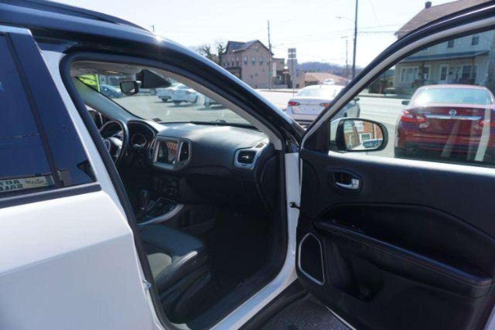 2018 White Clear Coat Jeep Compass Latitude 4WD (3C4NJDBB4JT) with an 2.4L L4 DOHC 16V engine, located at 312 Centre Ave, Schuylkill Haven, PA, 17972, (570) 593-5278, 40.638130, -76.177383 - collision avoidance, HID headlamps, luggage rack - Photo#52