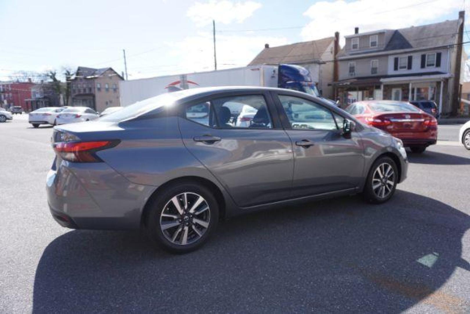 2021 Gun Metallic /Graphite Nissan Versa SV (3N1CN8EV4ML) with an 1.6L L4 DOHC 16V engine, Continuously Variable Transmission transmission, located at 312 Centre Ave, Schuylkill Haven, PA, 17972, (570) 593-5278, 40.638130, -76.177383 - Photo#11