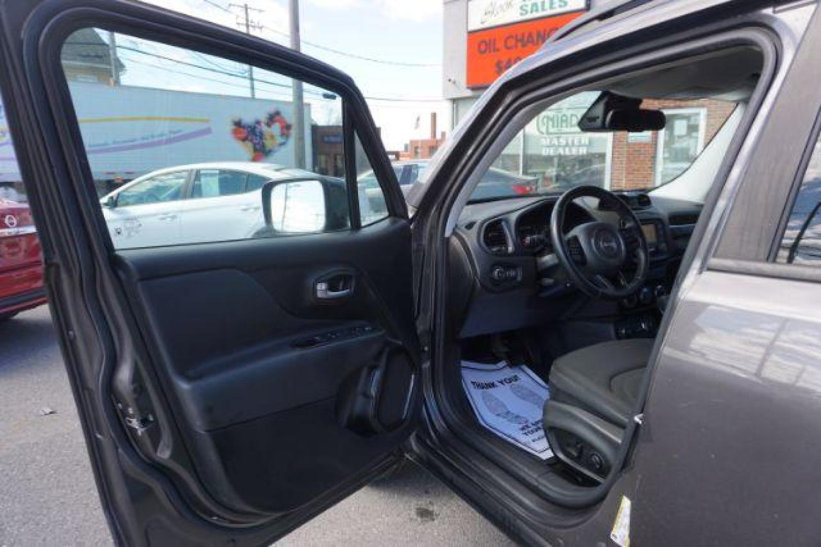 2017 Granite Crystal Metallic Clear Coat /Black, cloth Jeep Renegade Latitude 4WD (ZACCJBBB7HP) with an 2.4L L4 DOHC 16V engine, 6-Speed Manual transmission, located at 312 Centre Ave, Schuylkill Haven, PA, 17972, (570) 593-5278, 40.638130, -76.177383 - back up camera, luggage rack, passive keyless entry, power driver's seat, remote engine starter - Photo#17