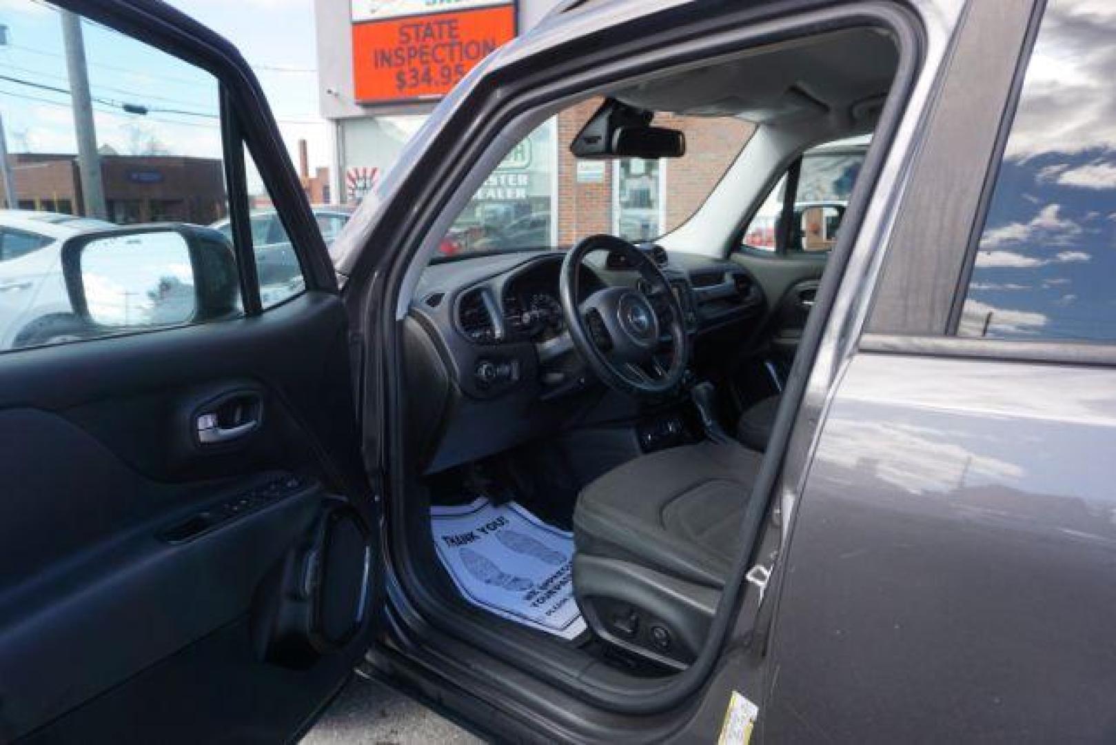 2017 Granite Crystal Metallic Clear Coat /Black, cloth Jeep Renegade Latitude 4WD (ZACCJBBB7HP) with an 2.4L L4 DOHC 16V engine, 6-Speed Manual transmission, located at 312 Centre Ave, Schuylkill Haven, PA, 17972, (570) 593-5278, 40.638130, -76.177383 - back up camera, luggage rack, passive keyless entry, power driver's seat, remote engine starter - Photo#19