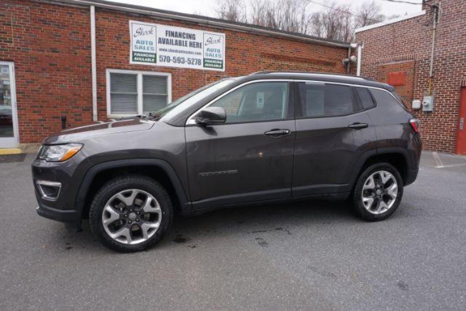 2018 Granite Crystal Metallic Clear Coat/Black Clear Co /Black, leather Jeep Compass Limited 4WD (3C4NJDCB5JT) with an 2.4L L4 DOHC 16V engine, Continuously Variable Transmission transmission, located at 312 Centre Ave, Schuylkill Haven, PA, 17972, (570) 593-5278, 40.638130, -76.177383 - collision avoidance, HID headlamps, luggage rack, power liftgate, power sunroof - Photo#0