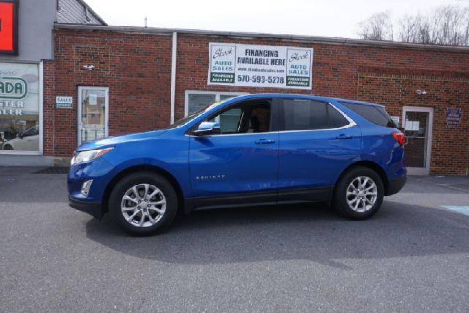 2019 Storm Blue Metallic /Jet Black, premium cloth Chevrolet Equinox LT AWD (3GNAXUEV7KS) with an 1.5L L4 DOHC 16V TURBO engine, 6-Speed Automatic transmission, located at 312 Centre Ave, Schuylkill Haven, PA, 17972, (570) 593-5278, 40.638130, -76.177383 - Navigation system - Photo#0