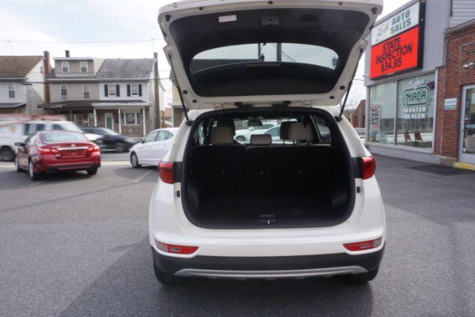 2019 Snow White Pearl /Cool Gray, leather Kia Sportage EX AWD (KNDPNCAC6K7) with an 2.4L V6 DOHC 24V engine, 6-Speed Automatic transmission, located at 312 Centre Ave, Schuylkill Haven, PA, 17972, (570) 593-5278, 40.638130, -76.177383 - luggage rack, remote engine starter - Photo#41