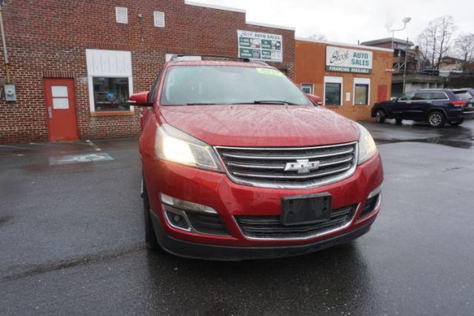 2014 Crystal Red Tintcoat /Dk Titanium/Light Titanium Chevrolet Traverse 1LT FWD (1GNKRGKD4EJ) with an 3.6L V6 DOHC 24V engine, 6-Speed Automatic transmission, located at 312 Centre Ave, Schuylkill Haven, PA, 17972, (570) 593-5278, 40.638130, -76.177383 - automatic climate control, heated front seats, power driver's seat, power sunroof, universal garage door opener - Photo#17