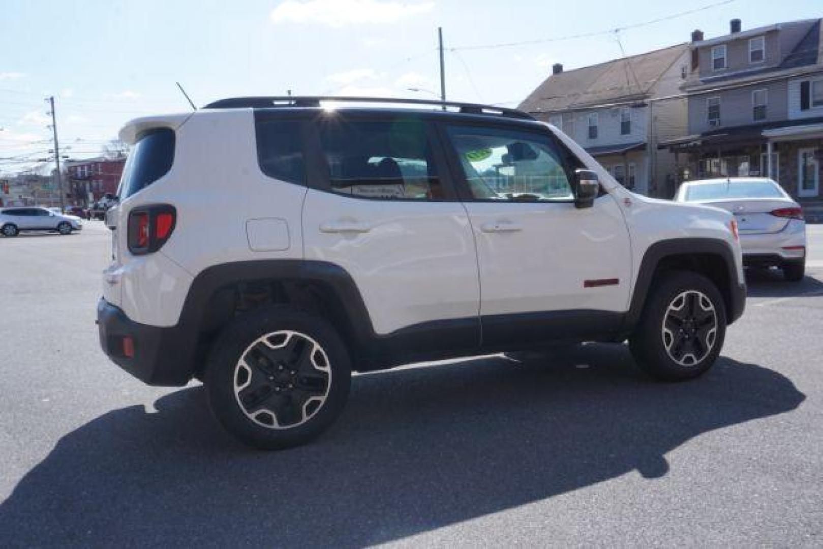 2017 Alpine White /Black, premium cloth Jeep Renegade Trailhawk (ZACCJBCB8HP) with an 2.4L L4 DOHC 16V engine, 9-Speed Automatic transmission, located at 312 Centre Ave, Schuylkill Haven, PA, 17972, (570) 593-5278, 40.638130, -76.177383 - luggage rack, passive keyless entry - Photo#11