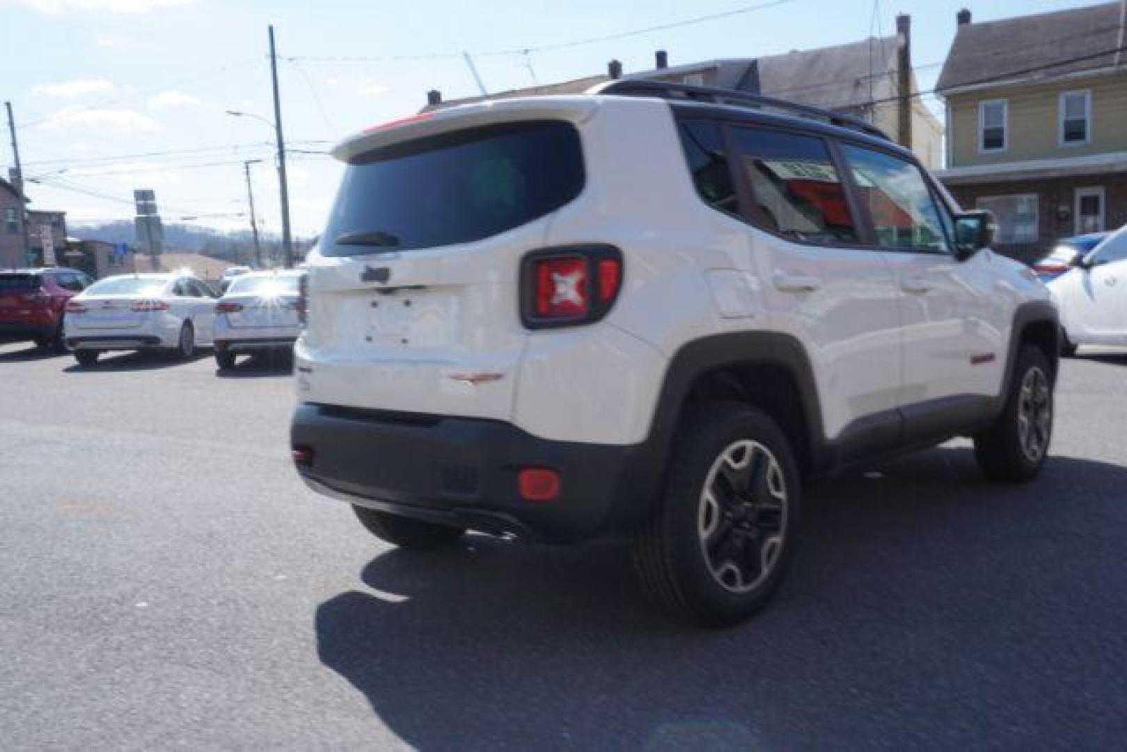 2017 Alpine White /Black, premium cloth Jeep Renegade Trailhawk (ZACCJBCB8HP) with an 2.4L L4 DOHC 16V engine, 9-Speed Automatic transmission, located at 312 Centre Ave, Schuylkill Haven, PA, 17972, (570) 593-5278, 40.638130, -76.177383 - luggage rack, passive keyless entry - Photo#12