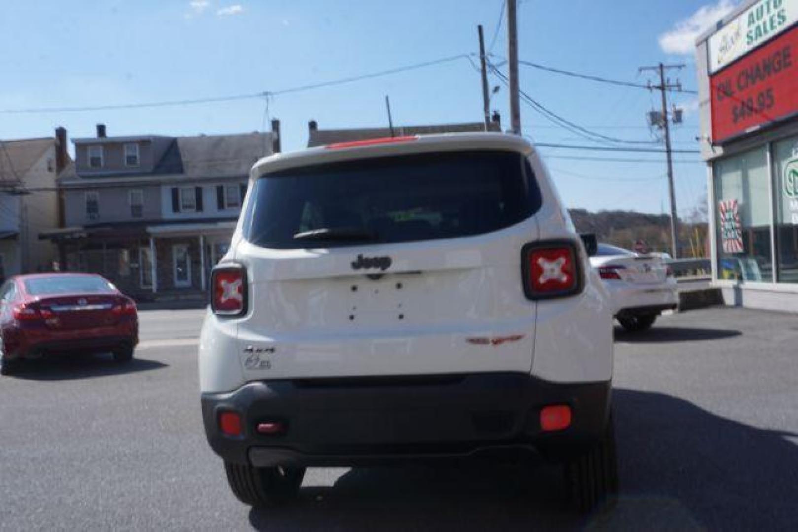 2017 Alpine White /Black, premium cloth Jeep Renegade Trailhawk (ZACCJBCB8HP) with an 2.4L L4 DOHC 16V engine, 9-Speed Automatic transmission, located at 312 Centre Ave, Schuylkill Haven, PA, 17972, (570) 593-5278, 40.638130, -76.177383 - luggage rack, passive keyless entry - Photo#14