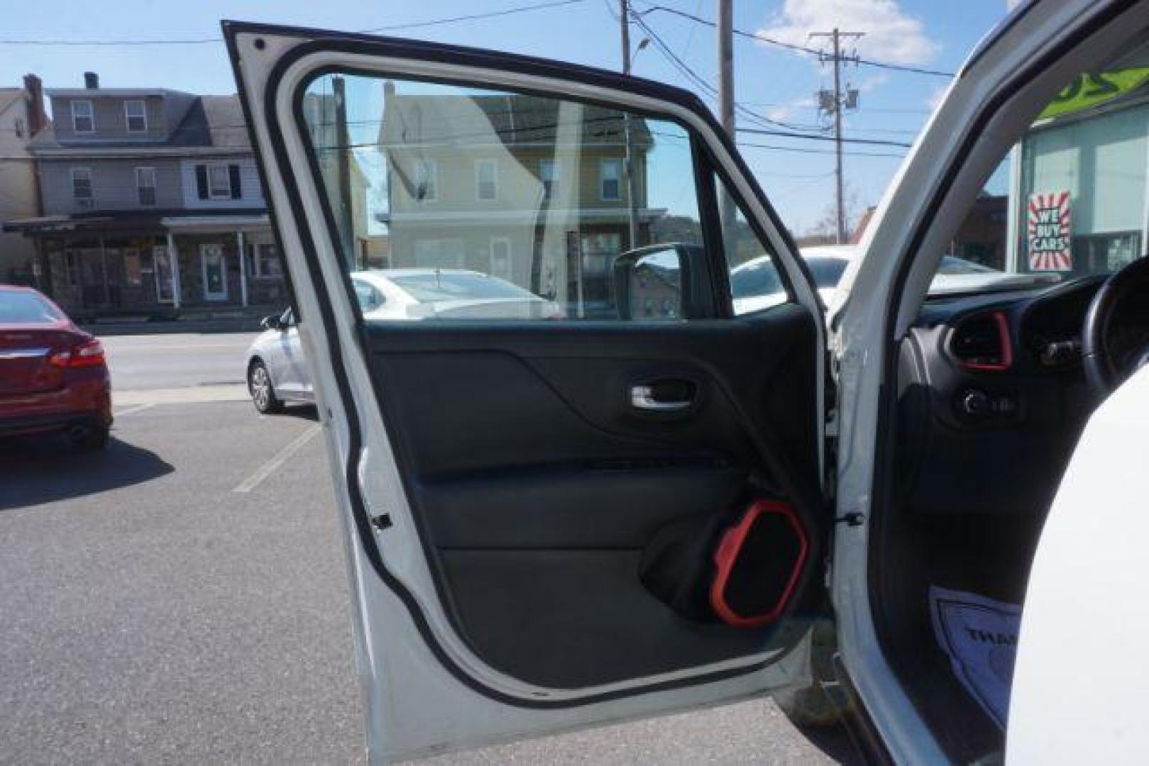 2017 Alpine White /Black, premium cloth Jeep Renegade Trailhawk (ZACCJBCB8HP) with an 2.4L L4 DOHC 16V engine, 9-Speed Automatic transmission, located at 312 Centre Ave, Schuylkill Haven, PA, 17972, (570) 593-5278, 40.638130, -76.177383 - luggage rack, passive keyless entry - Photo#19