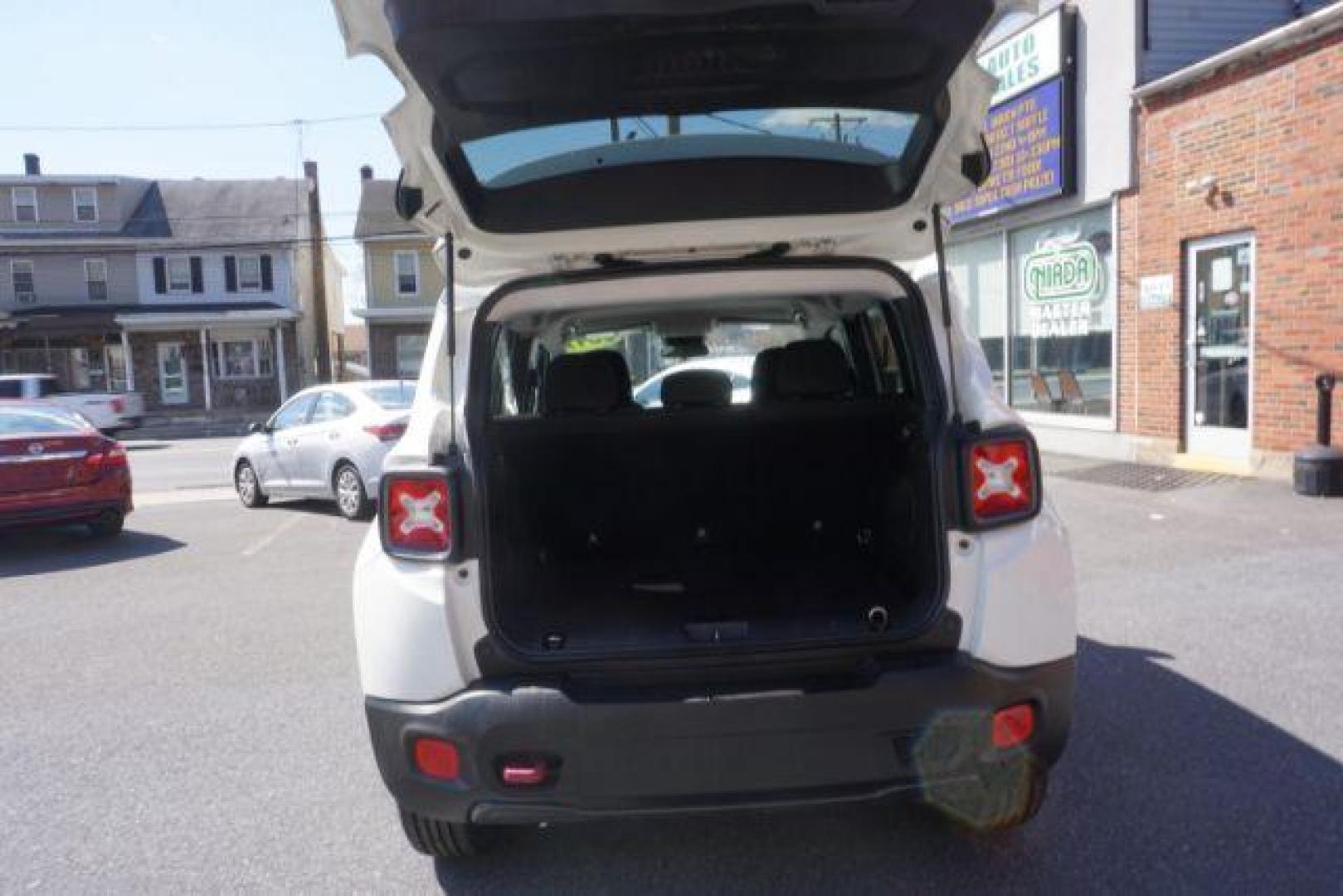 2017 Alpine White /Black, premium cloth Jeep Renegade Trailhawk (ZACCJBCB8HP) with an 2.4L L4 DOHC 16V engine, 9-Speed Automatic transmission, located at 312 Centre Ave, Schuylkill Haven, PA, 17972, (570) 593-5278, 40.638130, -76.177383 - luggage rack, passive keyless entry - Photo#42