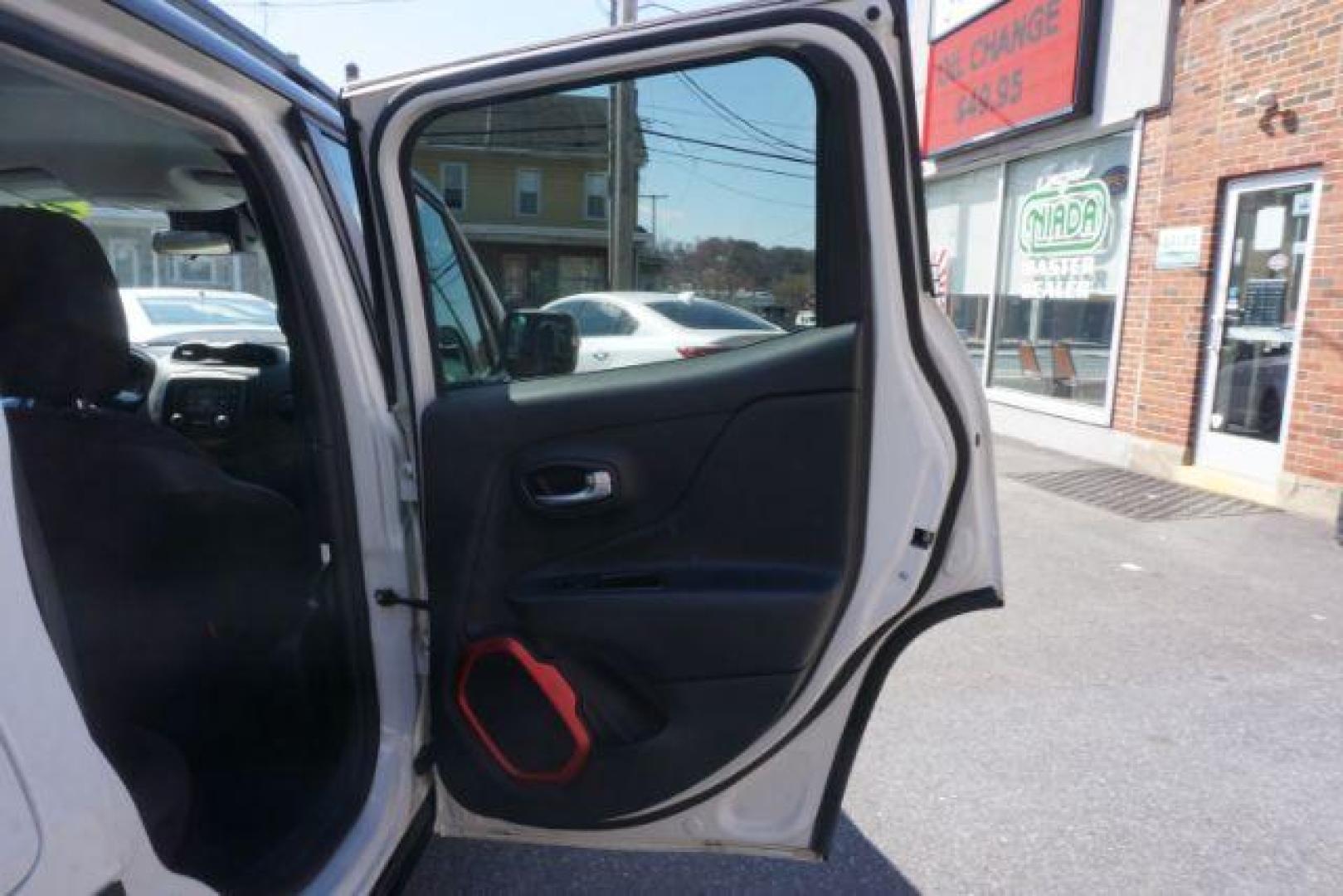 2017 Alpine White /Black, premium cloth Jeep Renegade Trailhawk (ZACCJBCB8HP) with an 2.4L L4 DOHC 16V engine, 9-Speed Automatic transmission, located at 312 Centre Ave, Schuylkill Haven, PA, 17972, (570) 593-5278, 40.638130, -76.177383 - luggage rack, passive keyless entry - Photo#44