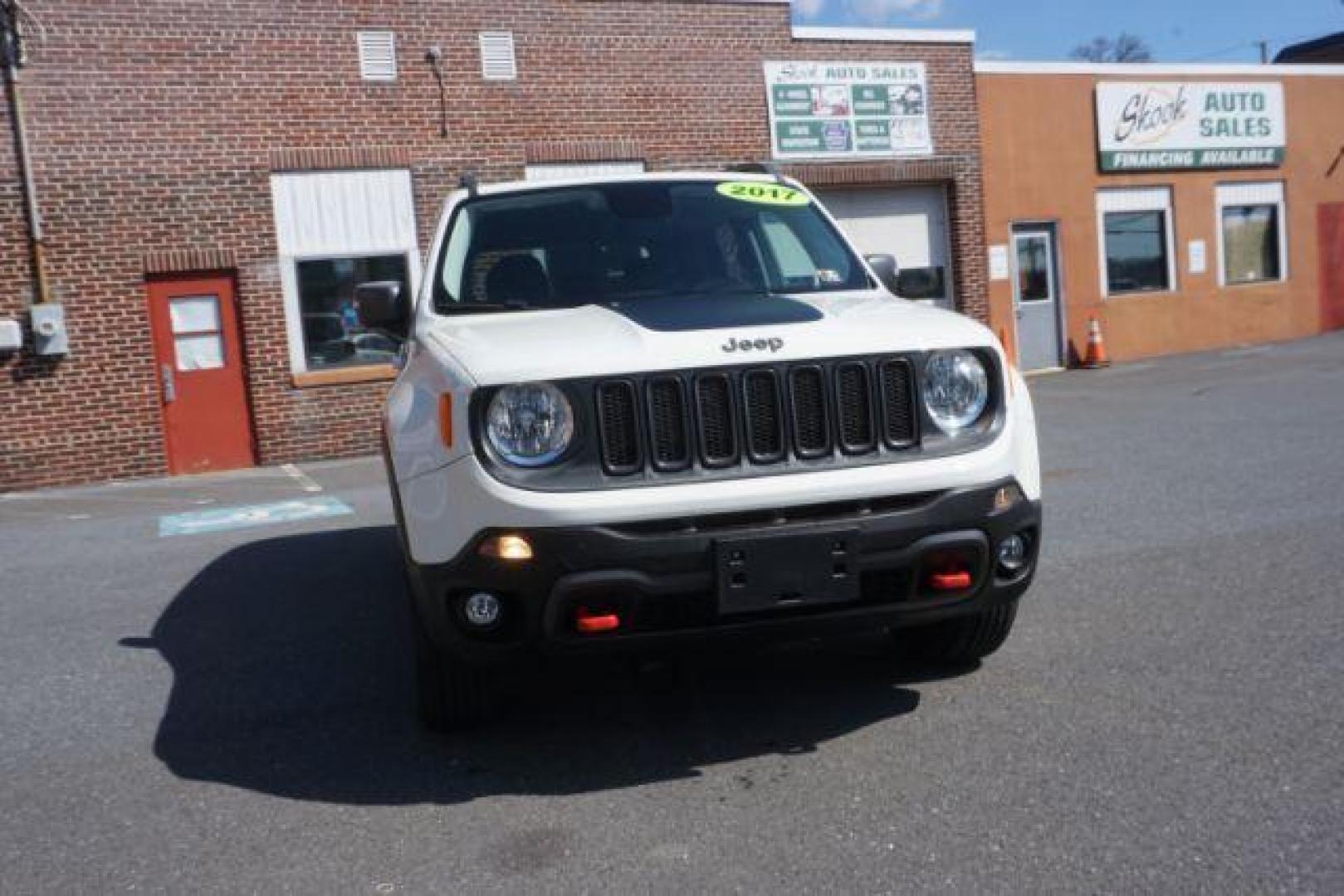 2017 Alpine White /Black, premium cloth Jeep Renegade Trailhawk (ZACCJBCB8HP) with an 2.4L L4 DOHC 16V engine, 9-Speed Automatic transmission, located at 312 Centre Ave, Schuylkill Haven, PA, 17972, (570) 593-5278, 40.638130, -76.177383 - luggage rack, passive keyless entry - Photo#6