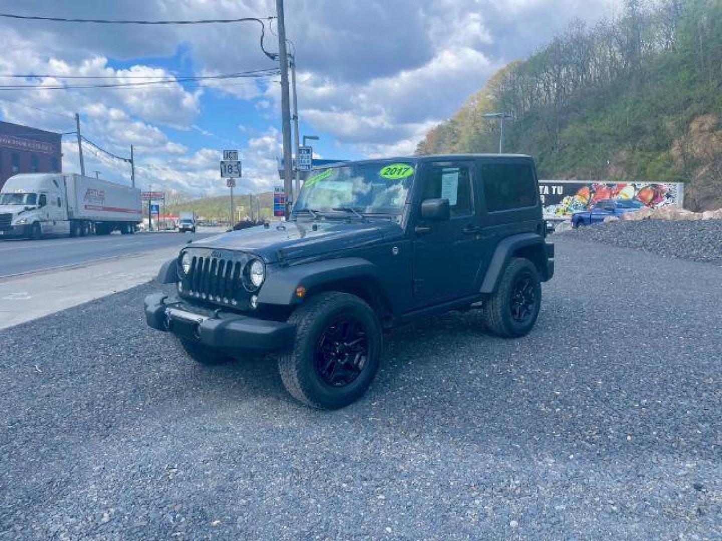 2017 Black Clear Coat Jeep Wrangler Sport 4WD (1C4AJWAG1HL) with an 3.6L V6 DOHC 24V FFV engine, 5-Speed Automatic transmission, located at 312 Centre Ave, Schuylkill Haven, PA, 17972, (570) 593-5278, 40.638130, -76.177383 - hard top, locking/limited slip differential, towing package - Photo#0