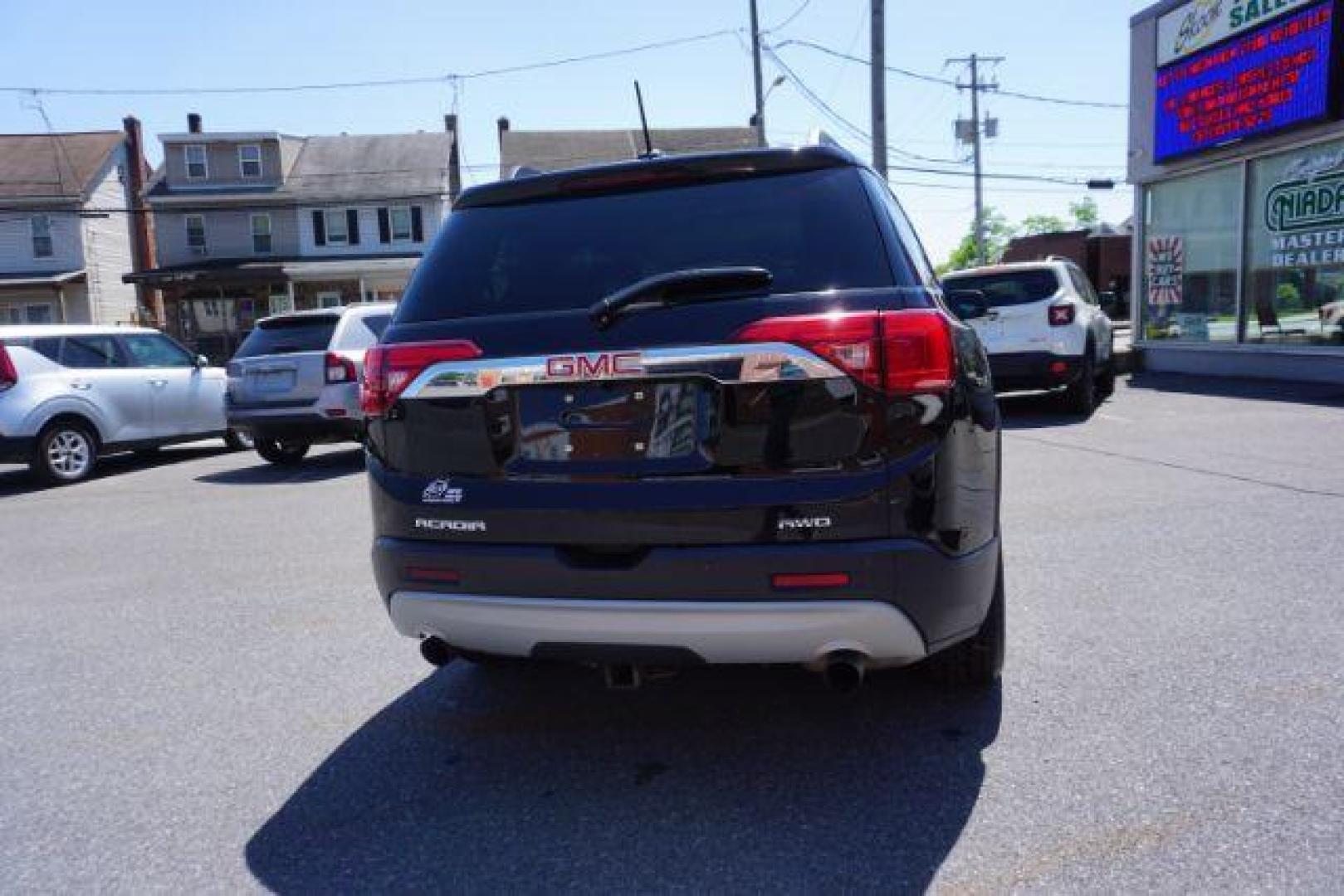 2017 Ebony Twilight Metallic /Jet Black, leather GMC Acadia SLT-1 AWD (1GKKNULS7HZ) with an 3.6L V6 DOHC 24V engine, 6-Speed Automatic transmission, located at 312 Centre Ave, Schuylkill Haven, PA, 17972, (570) 593-5278, 40.638130, -76.177383 - blind spot monitor, luggage rack, navigation, rear parking sensors, towing pkg, captains seats second row - Photo#10