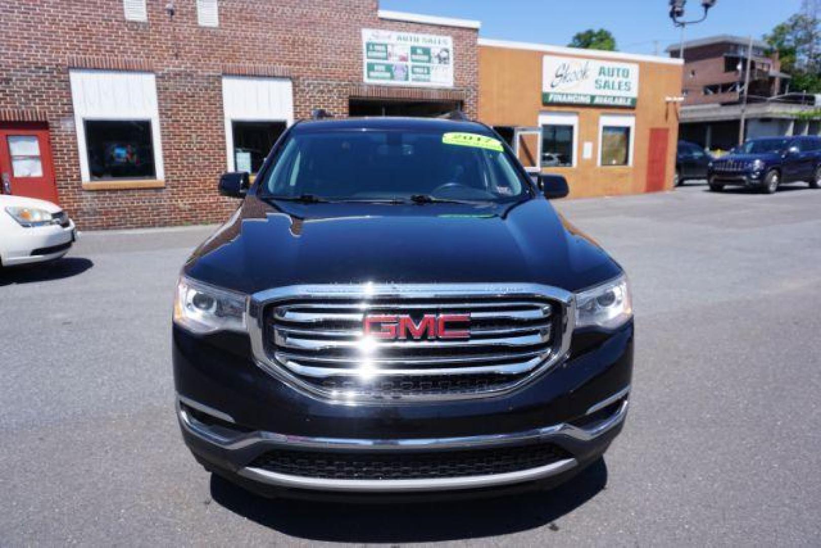 2017 Ebony Twilight Metallic /Jet Black, leather GMC Acadia SLT-1 AWD (1GKKNULS7HZ) with an 3.6L V6 DOHC 24V engine, 6-Speed Automatic transmission, located at 312 Centre Ave, Schuylkill Haven, PA, 17972, (570) 593-5278, 40.638130, -76.177383 - blind spot monitor, luggage rack, navigation, rear parking sensors, towing pkg, captains seats second row - Photo#4