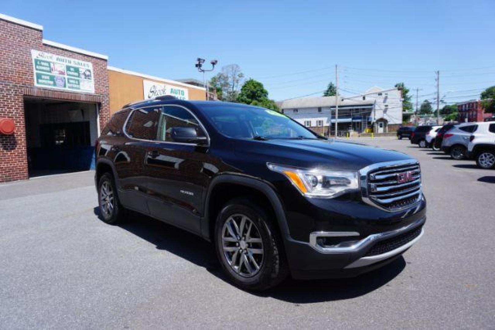 2017 Ebony Twilight Metallic /Jet Black, leather GMC Acadia SLT-1 AWD (1GKKNULS7HZ) with an 3.6L V6 DOHC 24V engine, 6-Speed Automatic transmission, located at 312 Centre Ave, Schuylkill Haven, PA, 17972, (570) 593-5278, 40.638130, -76.177383 - blind spot monitor, luggage rack, navigation, rear parking sensors, towing pkg, captains seats second row - Photo#5