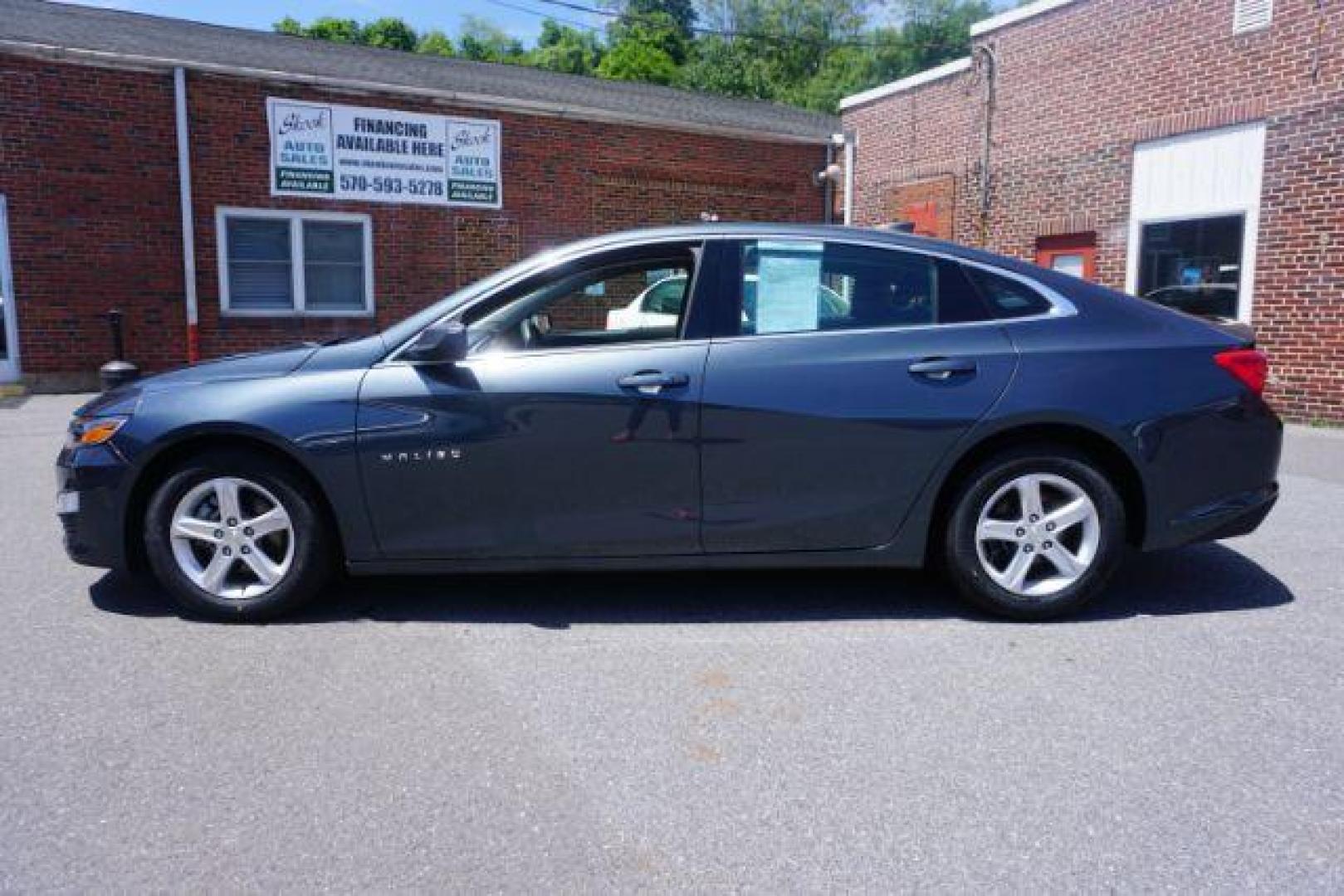 2021 Shadow Gray Metallic /Jet Black, premium cloth Chevrolet Malibu LS (1G1ZB5ST0MF) with an 1.5L L4 DOHC 16V engine, 6-Speed Automatic transmission, located at 312 Centre Ave, Schuylkill Haven, PA, 17972, (570) 593-5278, 40.638130, -76.177383 - Photo#0