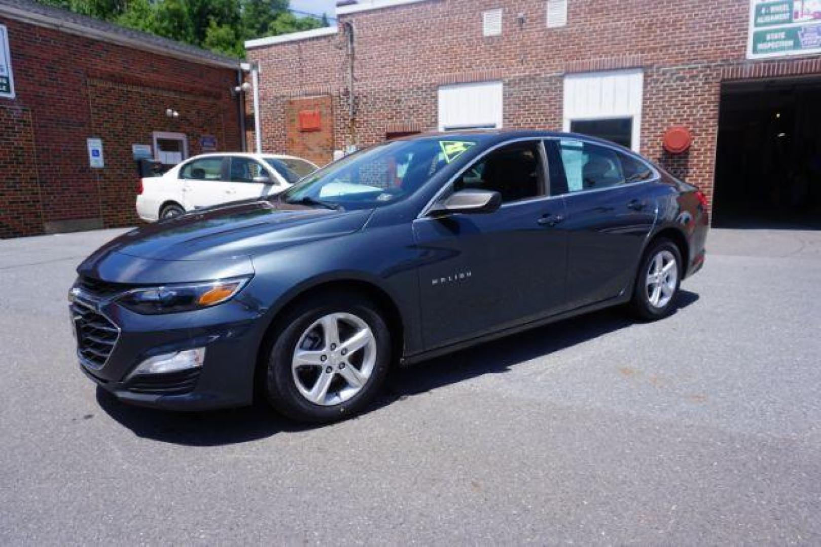 2021 Shadow Gray Metallic /Jet Black, premium cloth Chevrolet Malibu LS (1G1ZB5ST0MF) with an 1.5L L4 DOHC 16V engine, 6-Speed Automatic transmission, located at 312 Centre Ave, Schuylkill Haven, PA, 17972, (570) 593-5278, 40.638130, -76.177383 - Photo#1