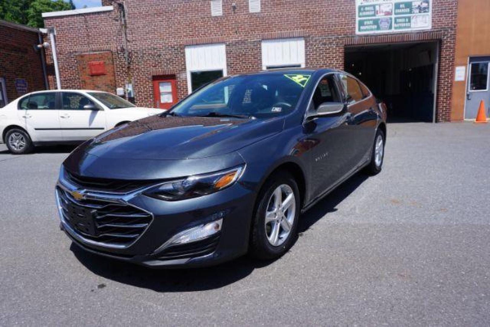 2021 Shadow Gray Metallic /Jet Black, premium cloth Chevrolet Malibu LS (1G1ZB5ST0MF) with an 1.5L L4 DOHC 16V engine, 6-Speed Automatic transmission, located at 312 Centre Ave, Schuylkill Haven, PA, 17972, (570) 593-5278, 40.638130, -76.177383 - Photo#2