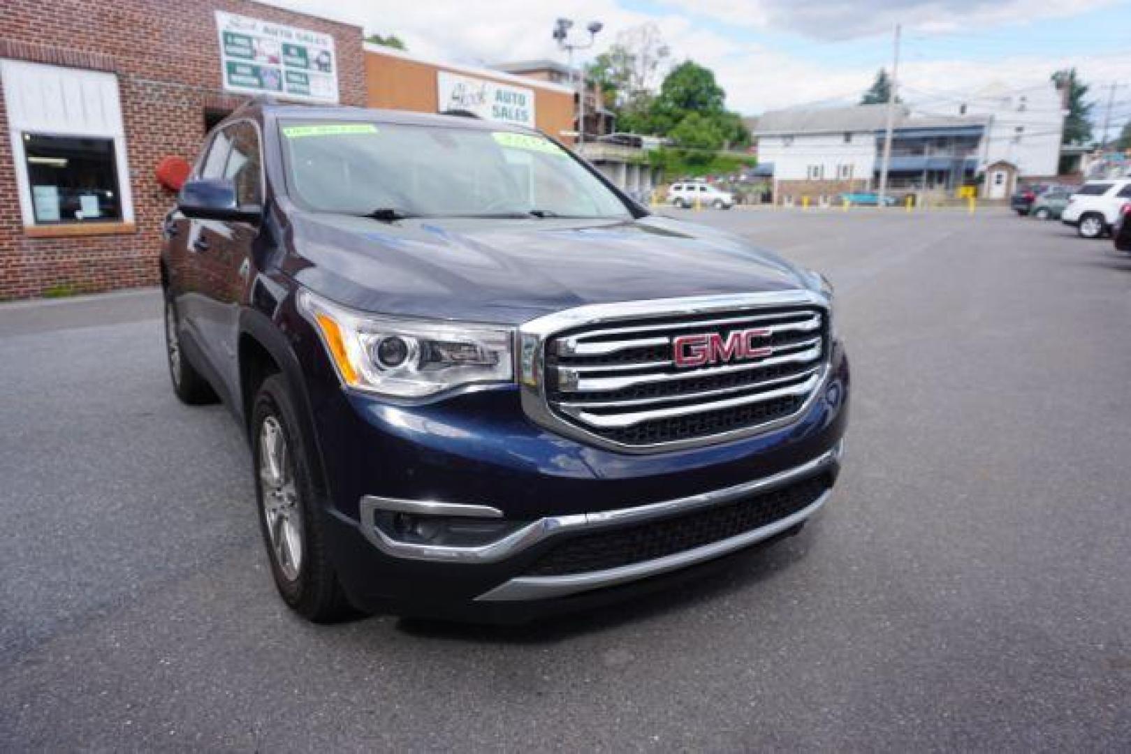 2017 Dark Sapphire Blue Metallic /Dark Ash Gray/Light Ash Gray, premium cloth GMC Acadia SLE-2 AWD (1GKKNSLSXHZ) with an 3.6L V6 DOHC 24V engine, 6-Speed Automatic transmission, located at 312 Centre Ave, Schuylkill Haven, PA, 17972, (570) 593-5278, 40.638130, -76.177383 - blind spot monitor, Bose premium stereo, luggage rack, power sunroof, rear parking sensors, universal garage door opener - Photo#4