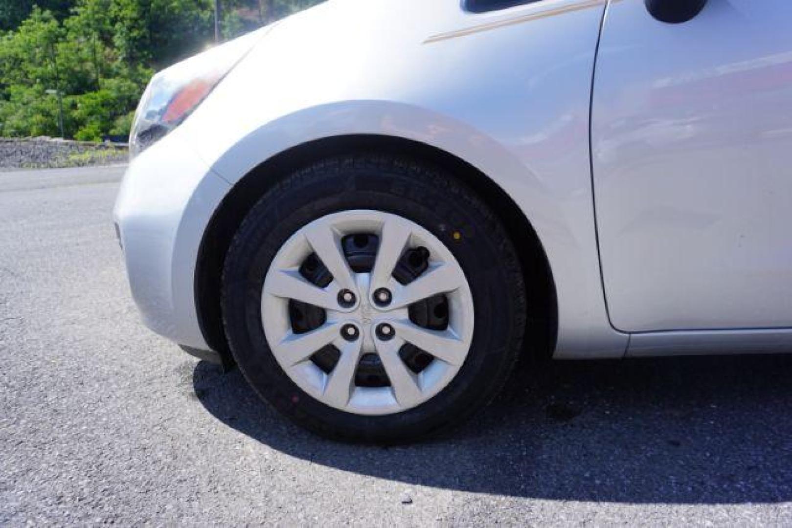 2014 Bright Silver /Black Kia Rio LX (KNADM4A36E6) with an 1.6L L4 DOHC 16V engine, located at 312 Centre Ave, Schuylkill Haven, PA, 17972, (570) 593-5278, 40.638130, -76.177383 - aluminum/alloy wheels - Photo#3