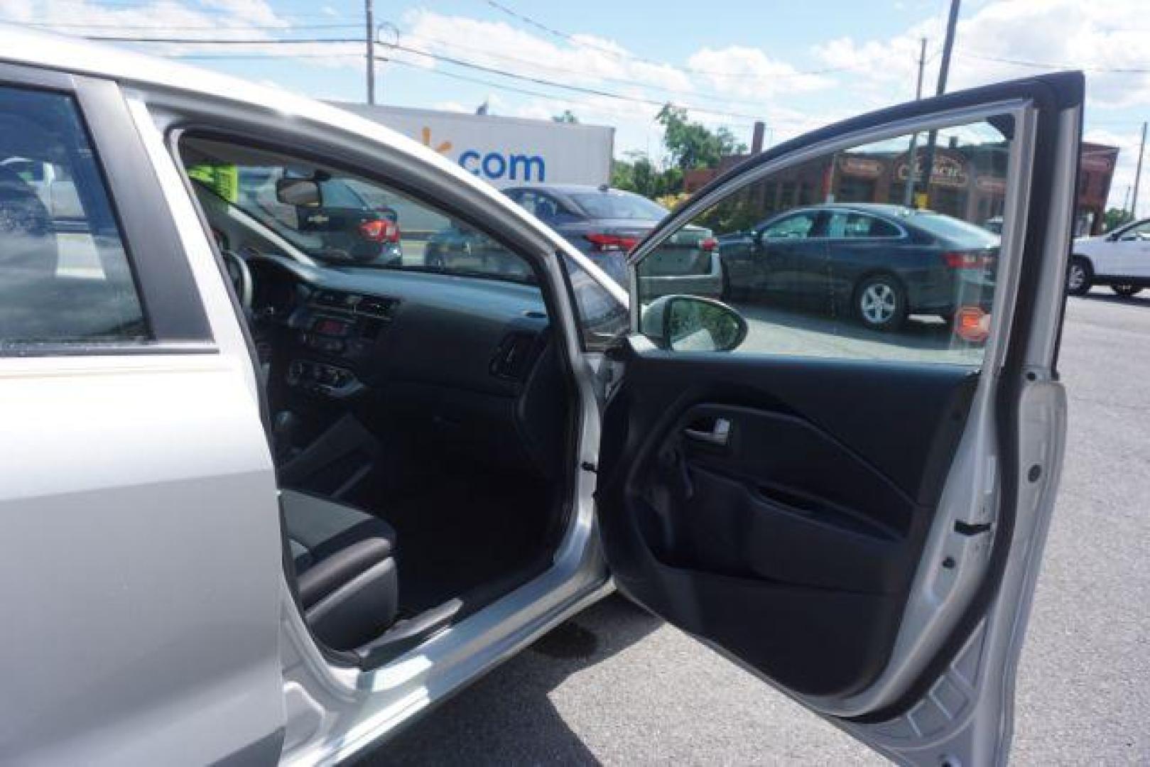 2014 Bright Silver /Black Kia Rio LX (KNADM4A36E6) with an 1.6L L4 DOHC 16V engine, located at 312 Centre Ave, Schuylkill Haven, PA, 17972, (570) 593-5278, 40.638130, -76.177383 - aluminum/alloy wheels - Photo#42