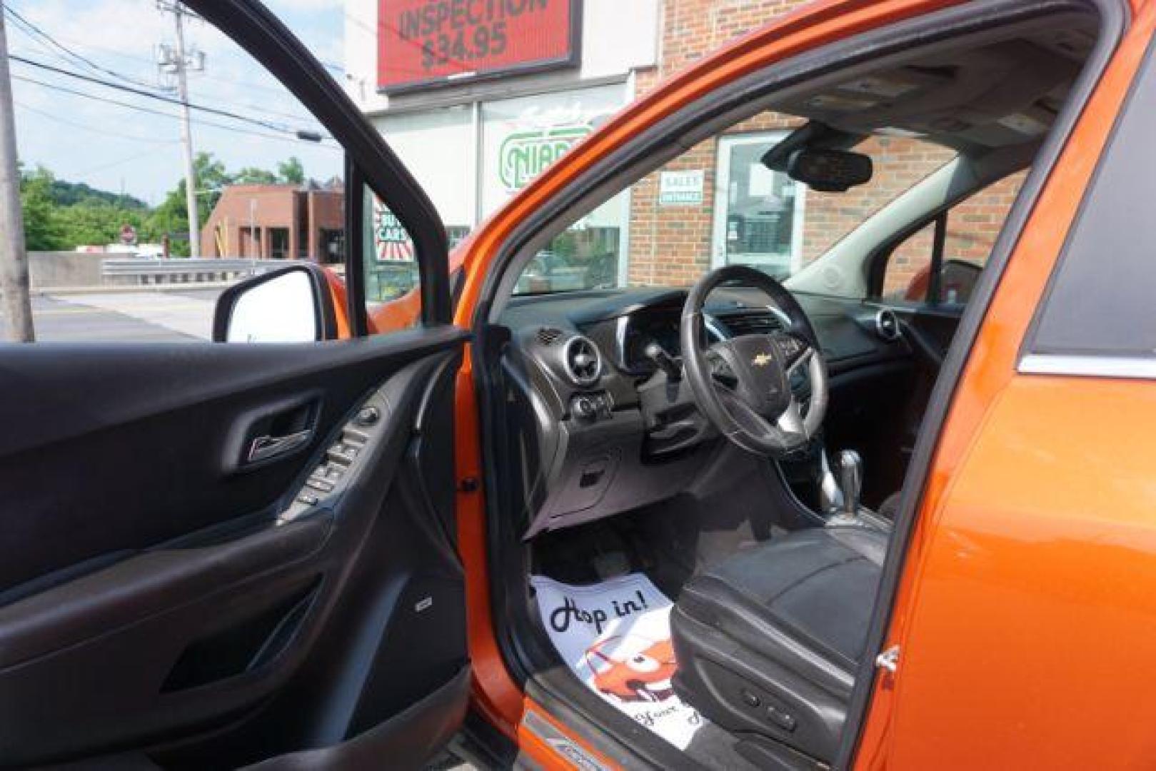 2015 Orange Rock Metallic /Jet Black, leatherette/cloth Chevrolet Trax LT AWD (KL7CJTSB6FB) with an 1.4L L4 DOHC 16V engine, 6-Speed Automatic transmission, located at 312 Centre Ave, Schuylkill Haven, PA, 17972, (570) 593-5278, 40.638130, -76.177383 - Photo#17