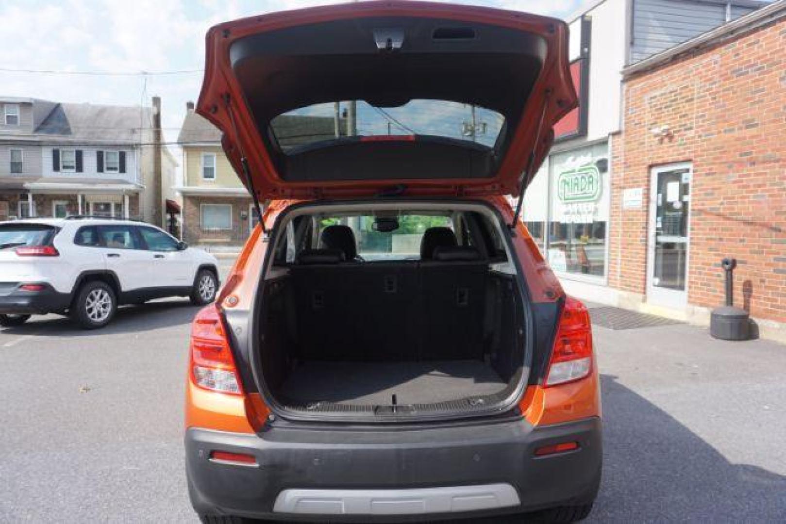 2015 Orange Rock Metallic /Jet Black, leatherette/cloth Chevrolet Trax LT AWD (KL7CJTSB6FB) with an 1.4L L4 DOHC 16V engine, 6-Speed Automatic transmission, located at 312 Centre Ave, Schuylkill Haven, PA, 17972, (570) 593-5278, 40.638130, -76.177383 - Photo#37