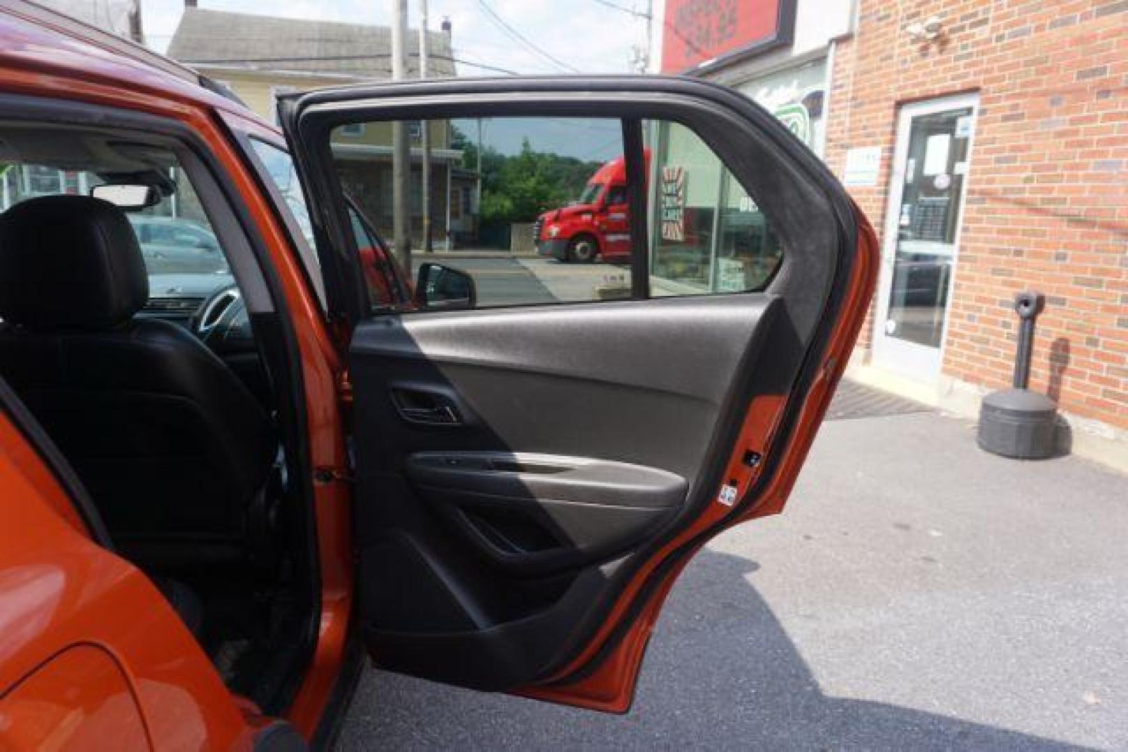 2015 Orange Rock Metallic /Jet Black, leatherette/cloth Chevrolet Trax LT AWD (KL7CJTSB6FB) with an 1.4L L4 DOHC 16V engine, 6-Speed Automatic transmission, located at 312 Centre Ave, Schuylkill Haven, PA, 17972, (570) 593-5278, 40.638130, -76.177383 - Photo#39