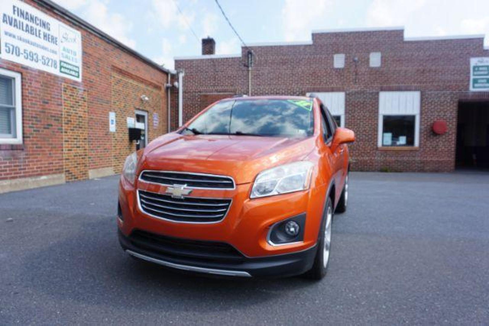 2015 Orange Rock Metallic /Jet Black, leatherette/cloth Chevrolet Trax LT AWD (KL7CJTSB6FB) with an 1.4L L4 DOHC 16V engine, 6-Speed Automatic transmission, located at 312 Centre Ave, Schuylkill Haven, PA, 17972, (570) 593-5278, 40.638130, -76.177383 - Photo#4