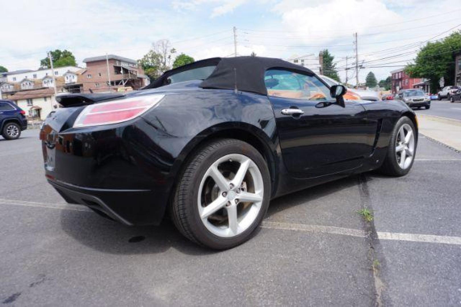 2008 Black Onyx with Black Soft Top /Black Leather Interior Saturn Sky Roadster (1G8MB35B98Y) with an 2.4L L4 DOHC 16V engine, auto transmission, located at 312 Centre Ave, Schuylkill Haven, PA, 17972, (570) 593-5278, 40.638130, -76.177383 - leather - Photo#3