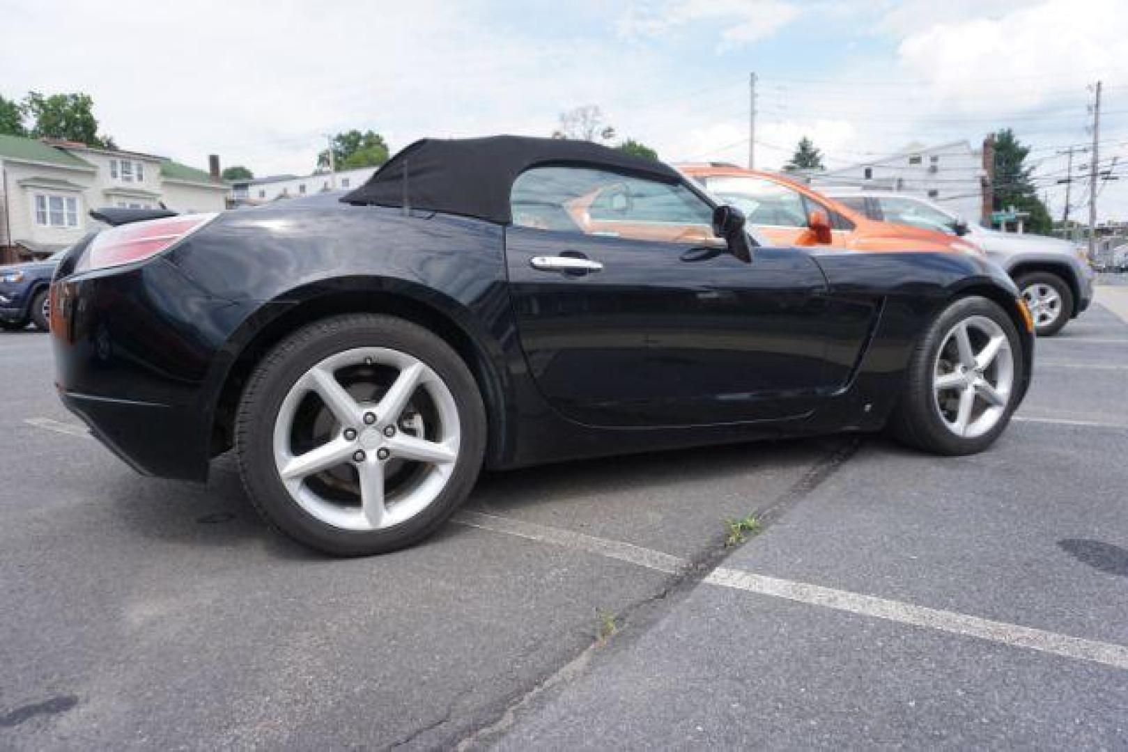 2008 Black Onyx with Black Soft Top /Black Leather Interior Saturn Sky Roadster (1G8MB35B98Y) with an 2.4L L4 DOHC 16V engine, auto transmission, located at 312 Centre Ave, Schuylkill Haven, PA, 17972, (570) 593-5278, 40.638130, -76.177383 - leather - Photo#6