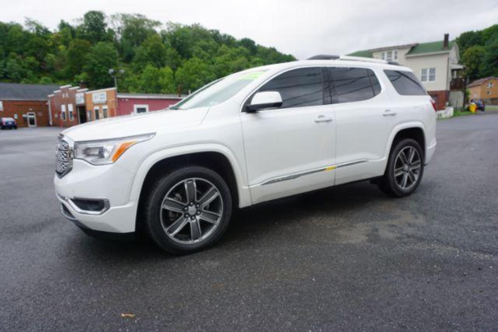 2017 White Frost Tricoat /Jet Black, leather GMC Acadia Denali AWD (1GKKNXLS0HZ) with an 3.6L V6 DOHC 24V engine, 6-Speed Automatic transmission, located at 312 Centre Ave, Schuylkill Haven, PA, 17972, (570) 593-5278, 40.638130, -76.177383 - Adaptive cruise control, blind spot monitor, Bose premium stereo, power sunroof, Navigation, rear perking sensors, universal garage door opener - Photo#0