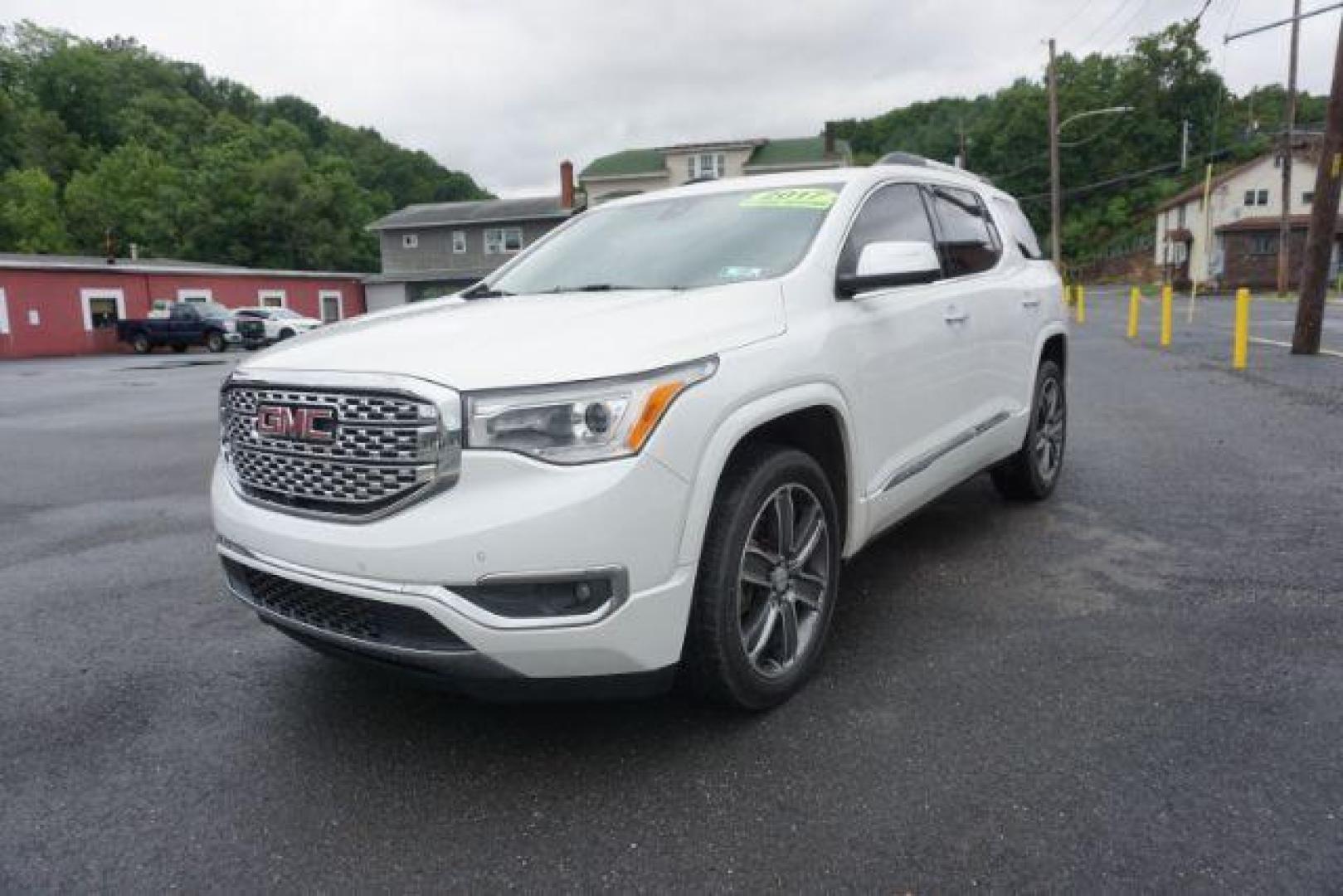 2017 White Frost Tricoat /Jet Black, leather GMC Acadia Denali AWD (1GKKNXLS0HZ) with an 3.6L V6 DOHC 24V engine, 6-Speed Automatic transmission, located at 312 Centre Ave, Schuylkill Haven, PA, 17972, (570) 593-5278, 40.638130, -76.177383 - Adaptive cruise control, blind spot monitor, Bose premium stereo, power sunroof, Navigation, rear perking sensors, universal garage door opener - Photo#1